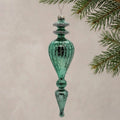 Aqua Mercury Glass Finial Ornament 9.5"