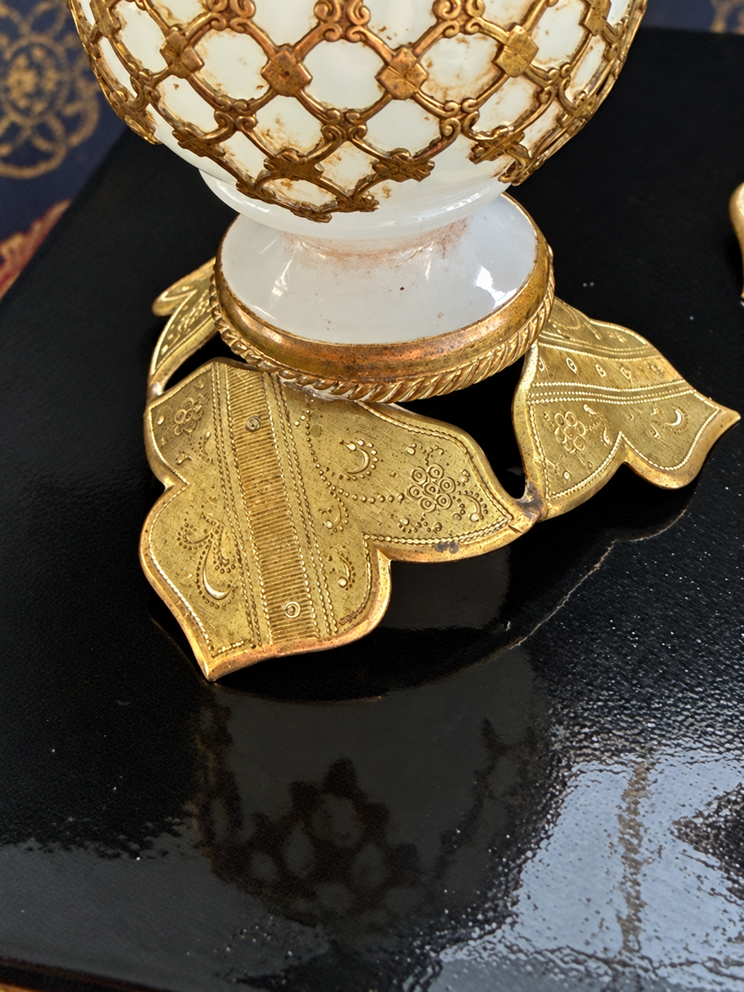 Miniature Turquoise or White Opaline Glass Grand Tour–Style Ewer