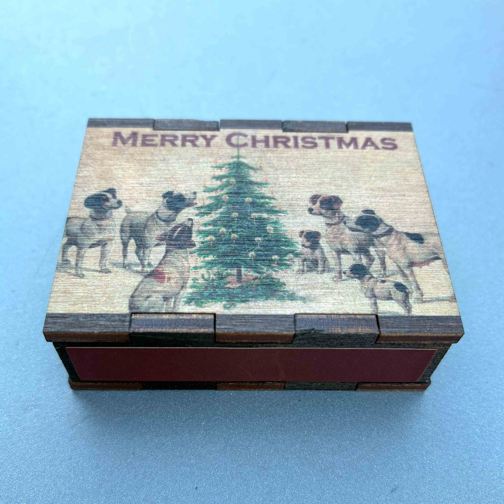 Matches • Christmas Dogs Wooden Matchboxes • Home Decor