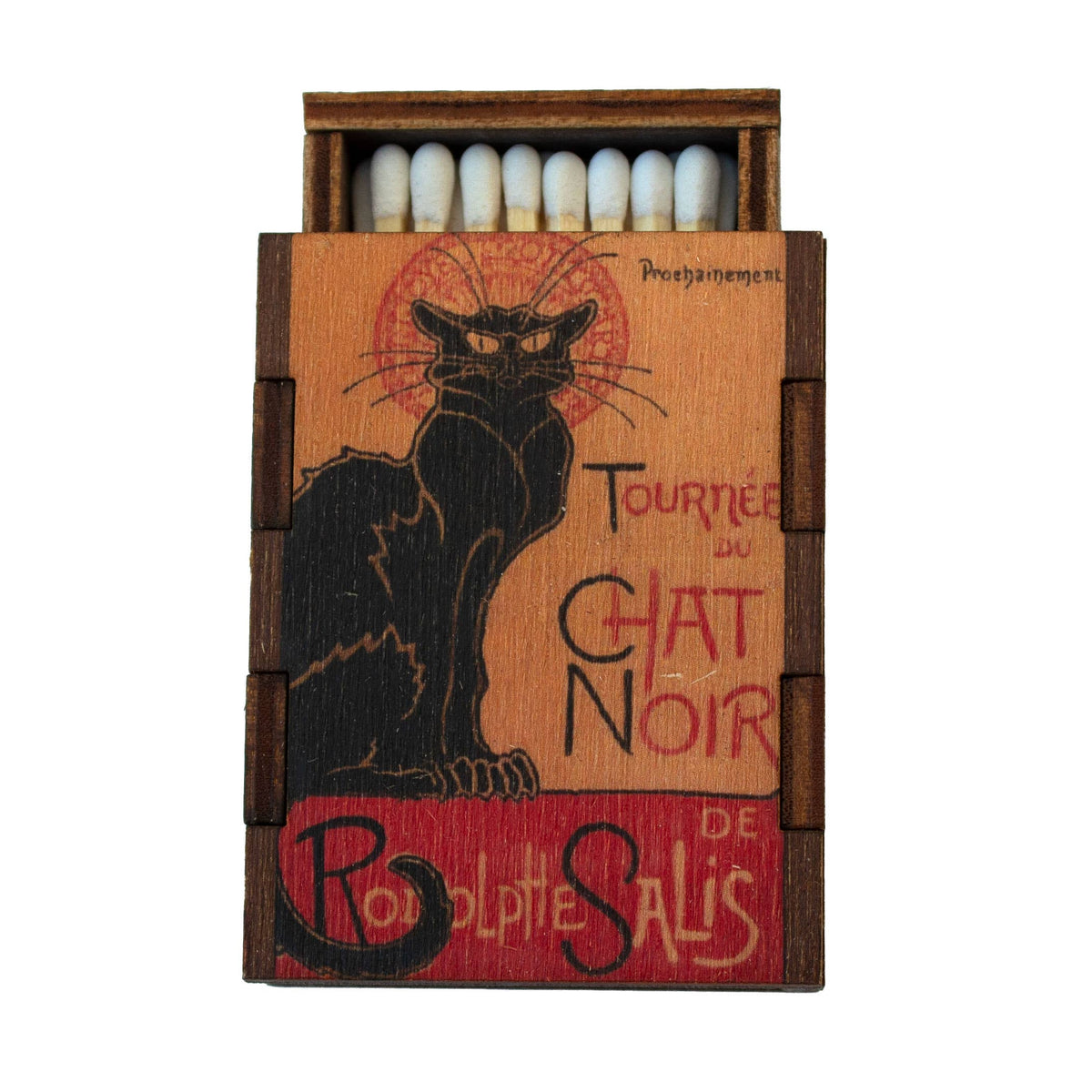 G — Chat Noir wooden book matchbox