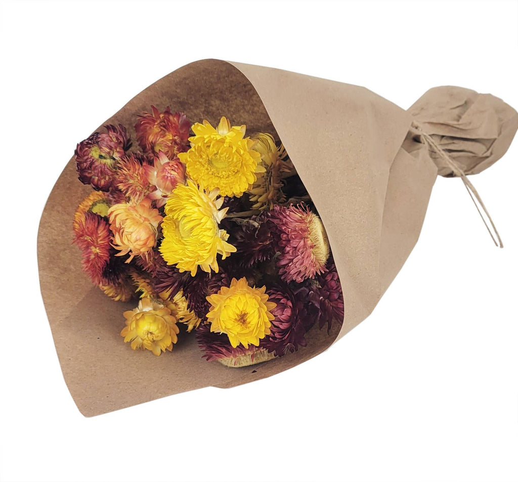 Sunset Glow Strawflower Floral Bouquet