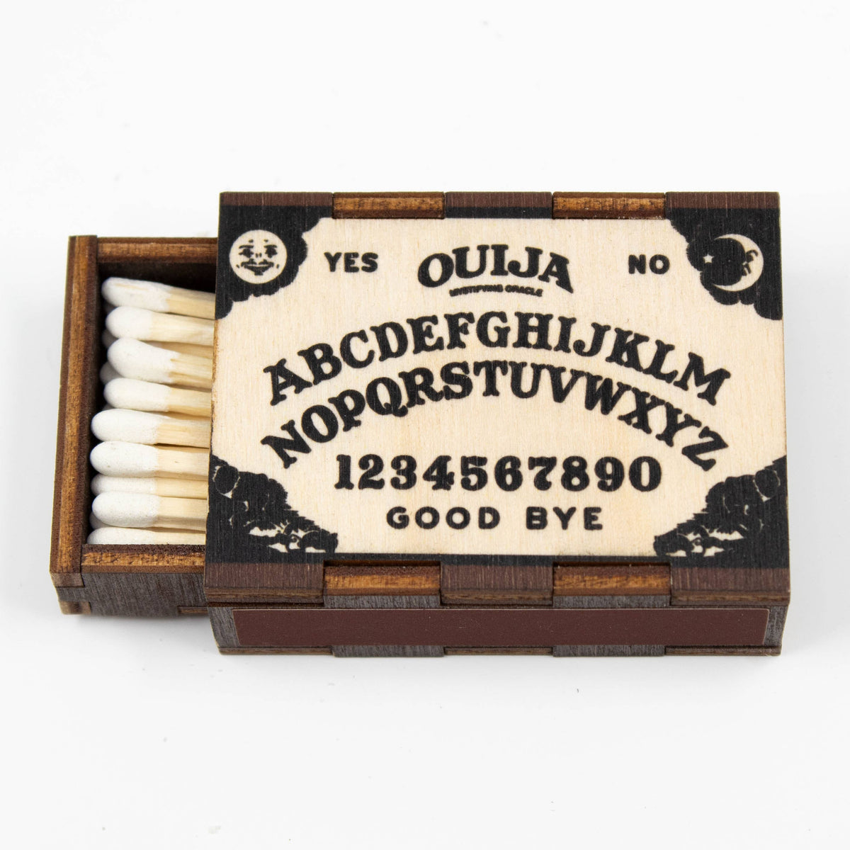 M — Ouija Board wooden book matchbox