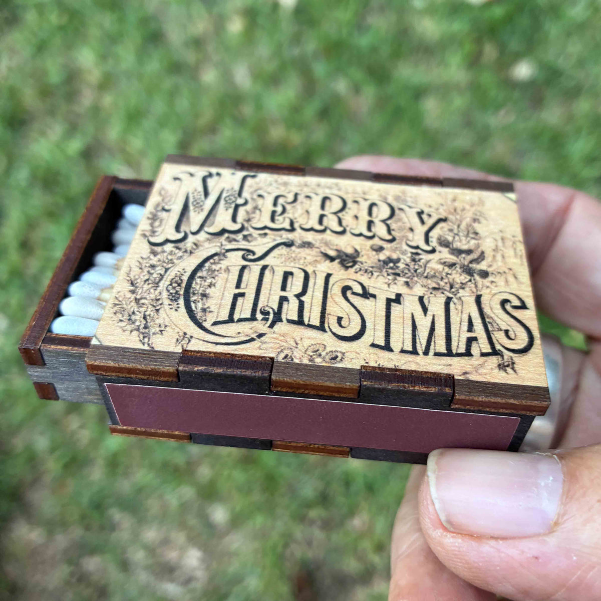 Matches • Merry Christmas Wooden Matchboxes • Homer Decor