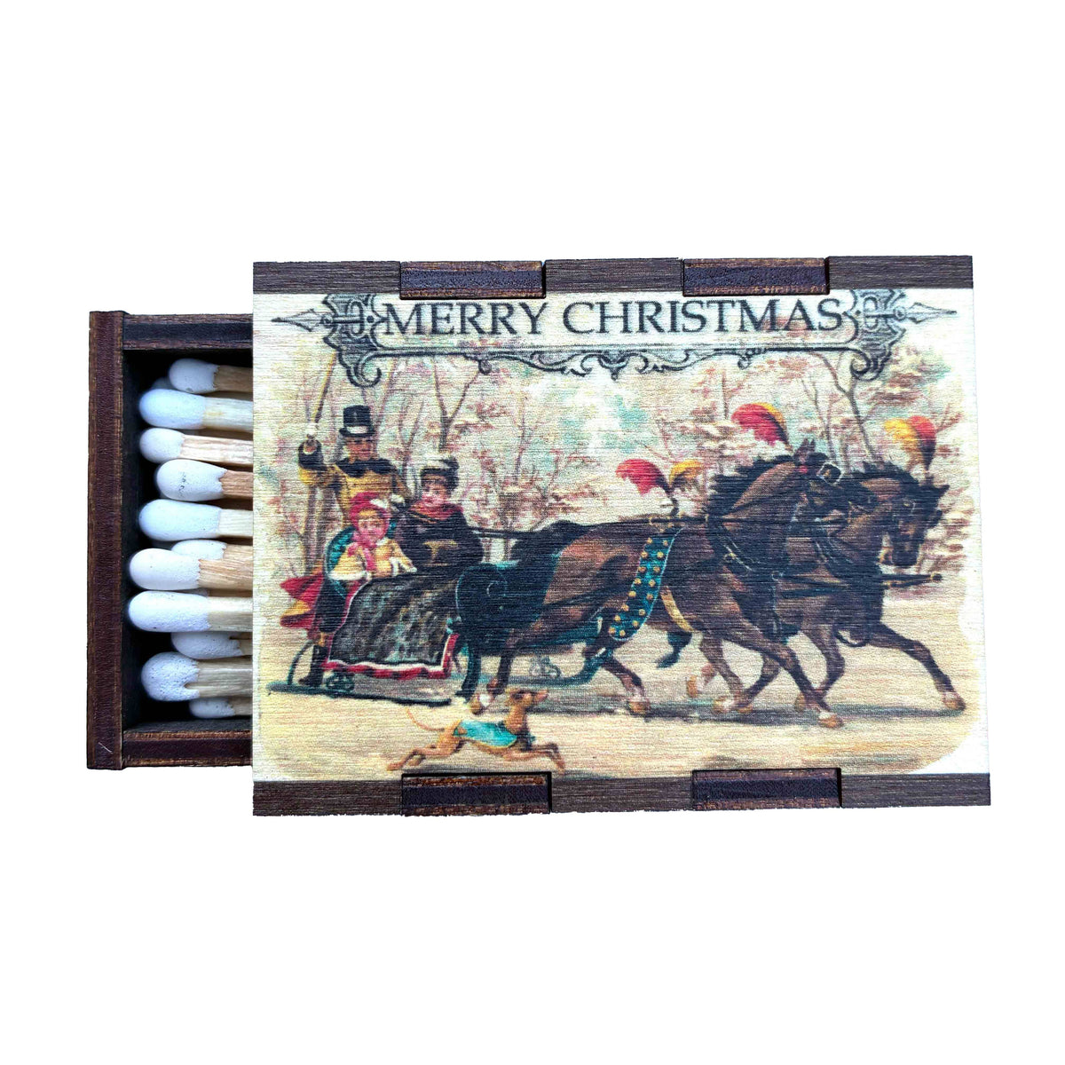 Matches • Christmas Sleigh Wooden Matchboxes • Home Decor