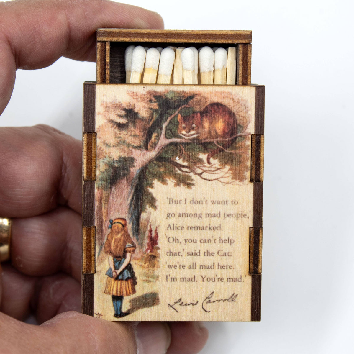 Matches • Alice in Wonderland Cheshire Cat Wooden Matchboxes