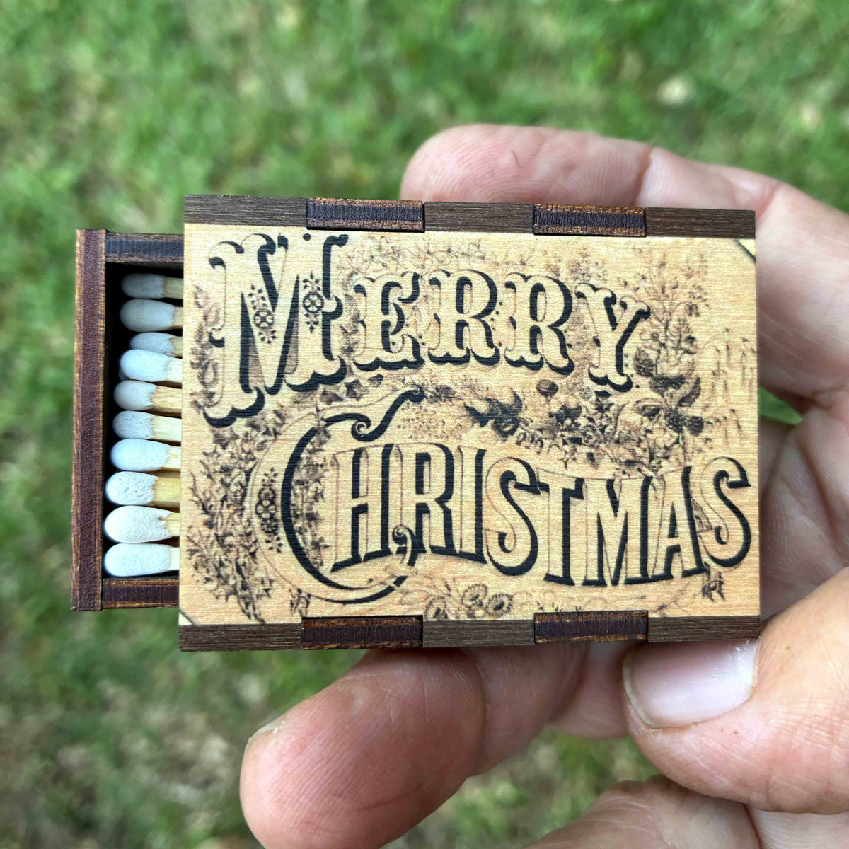Matches • Merry Christmas Wooden Matchboxes • Homer Decor