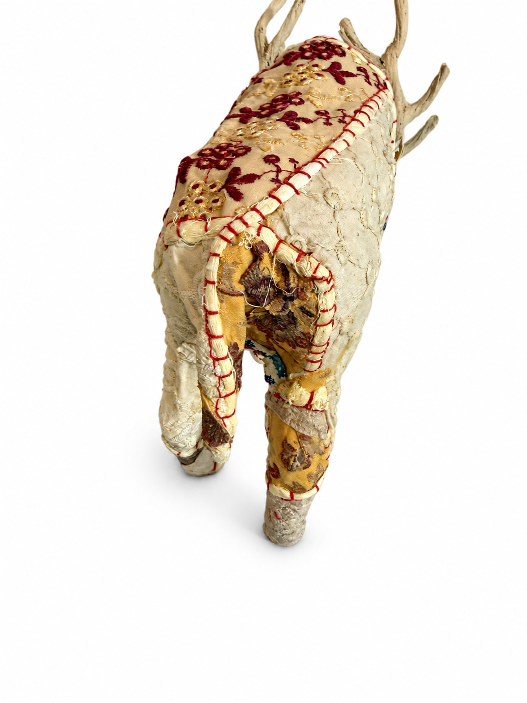 Bavarian Forest Stag Grazing - Sm - Beige Sari