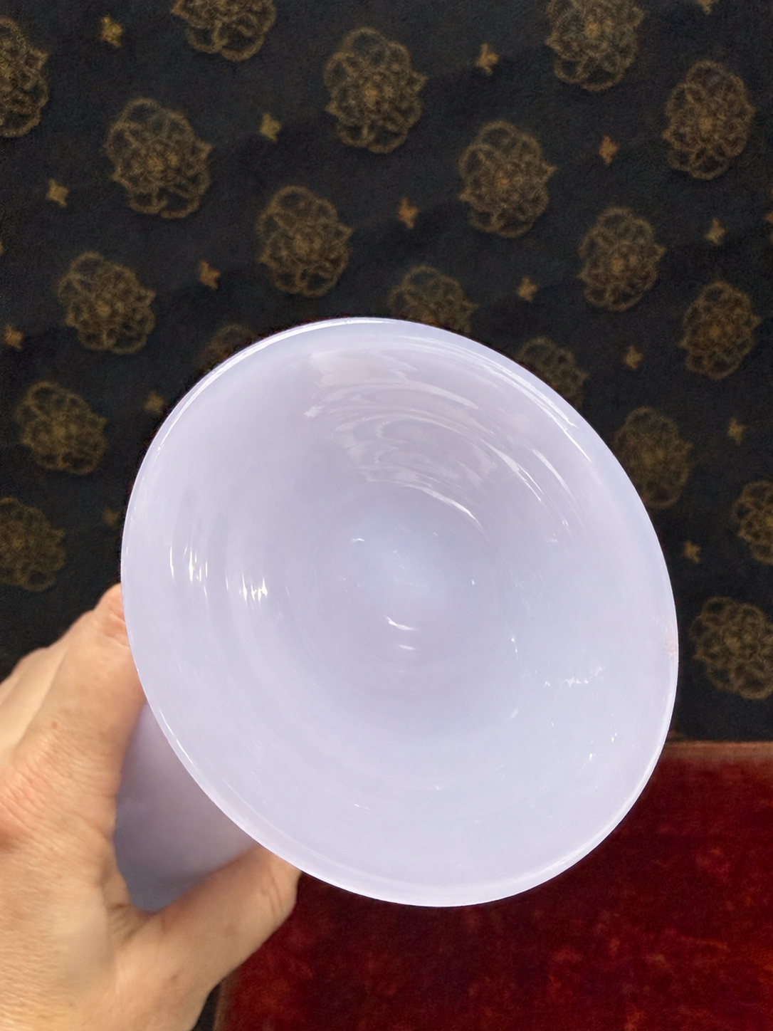 The Lavender Pairing- Opaline Vase and Wong Lee Display Base