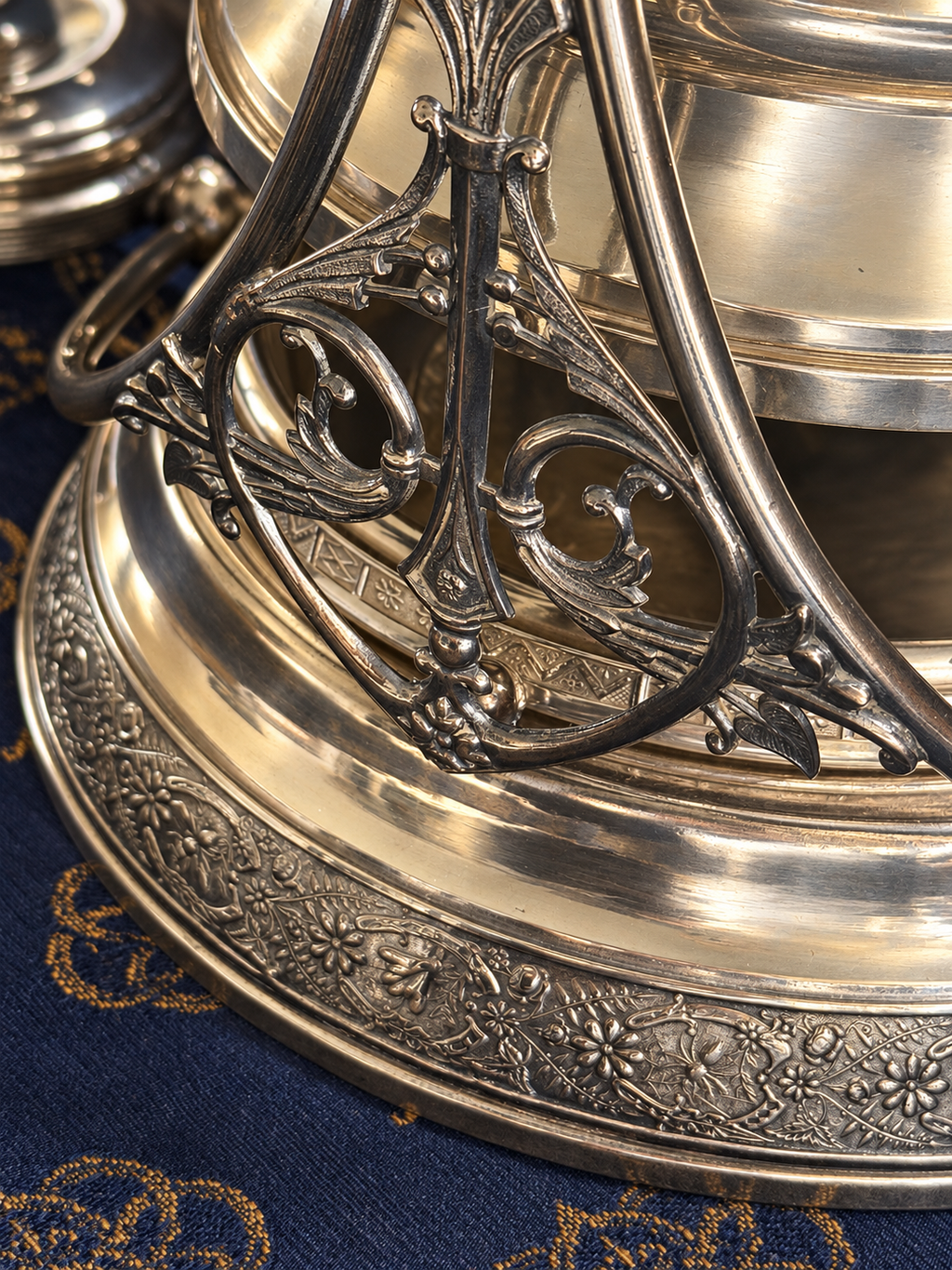 Victorian Derby Silverplate Tilting Water Pitcher, Stand & Goblet | Aesthetic Movement Style