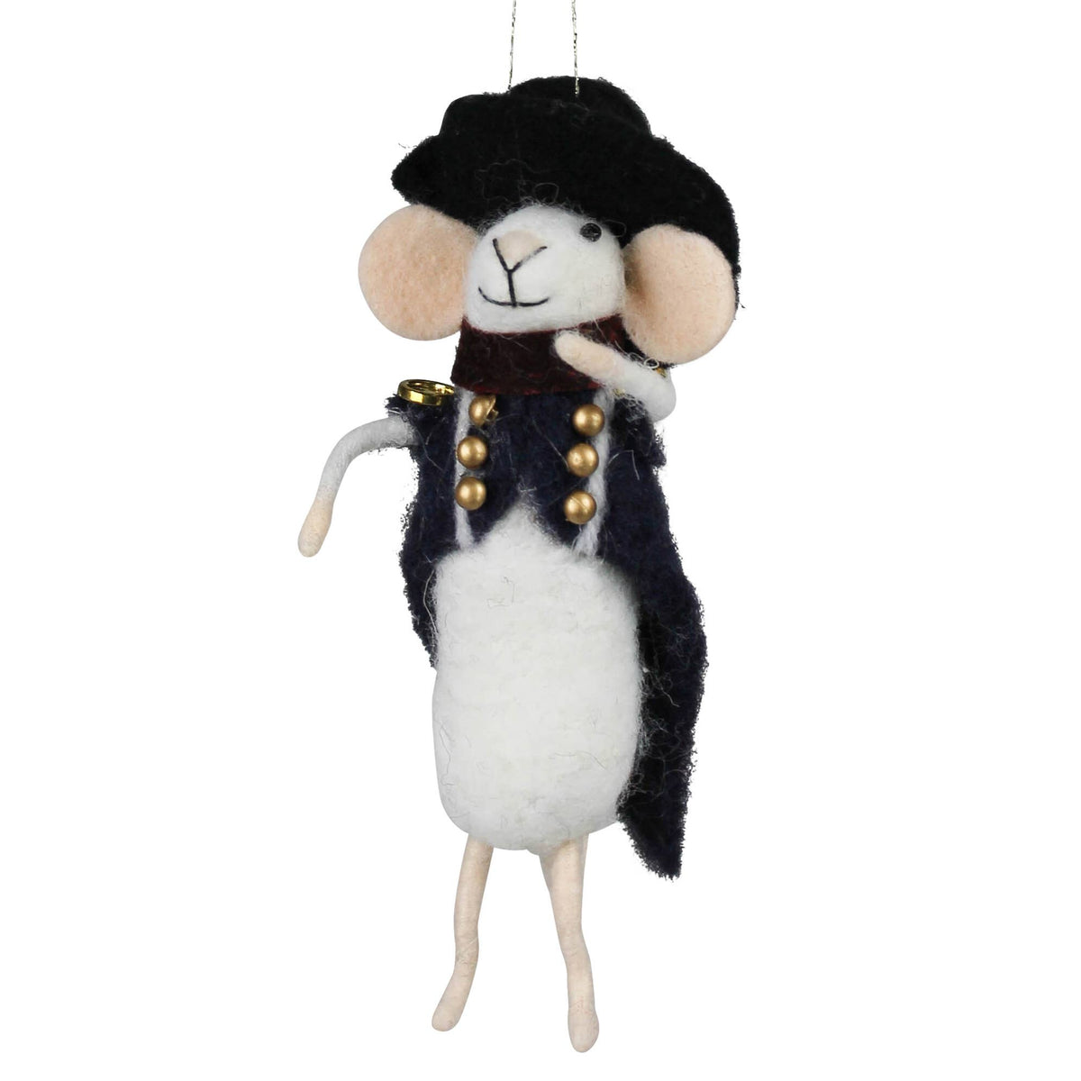 Napoleon Mouse Ornament, Felt