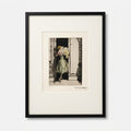 Louis Icart “Feathered Gown” (1926) Limited Edition Hand-Colored Etching | No. 111/500 | Museum Glass