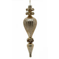 Golden Pearls Estate Glass Finial Ornament 9.5"