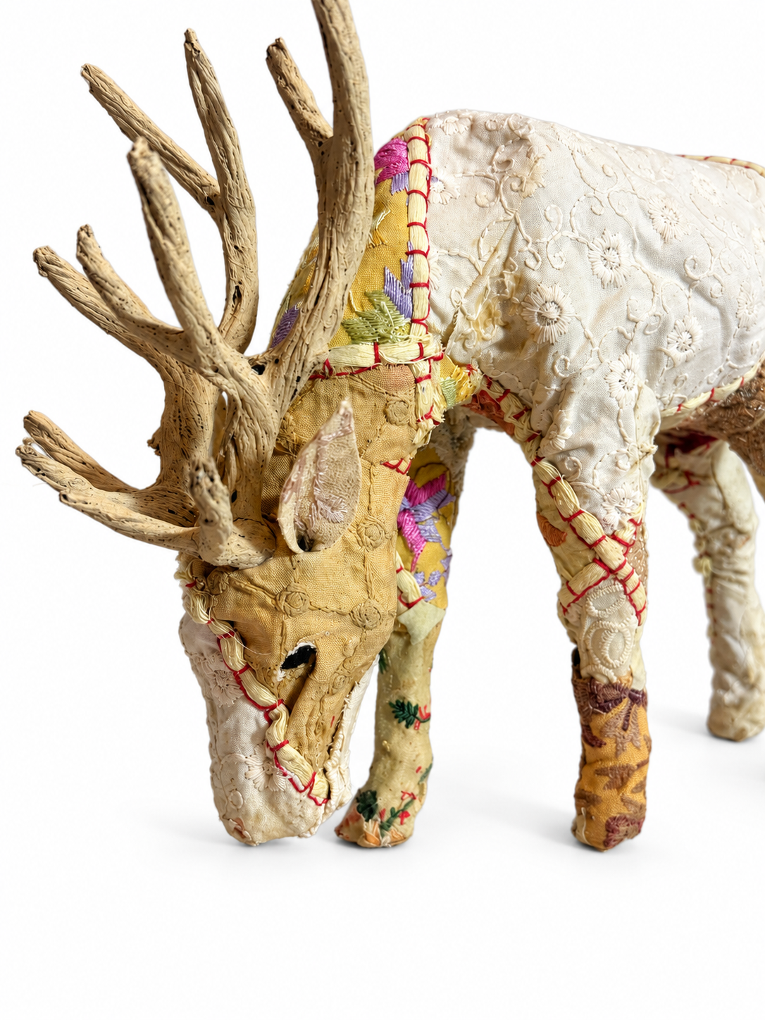 Bavarian Forest Stag Grazing - Sm - Beige Sari