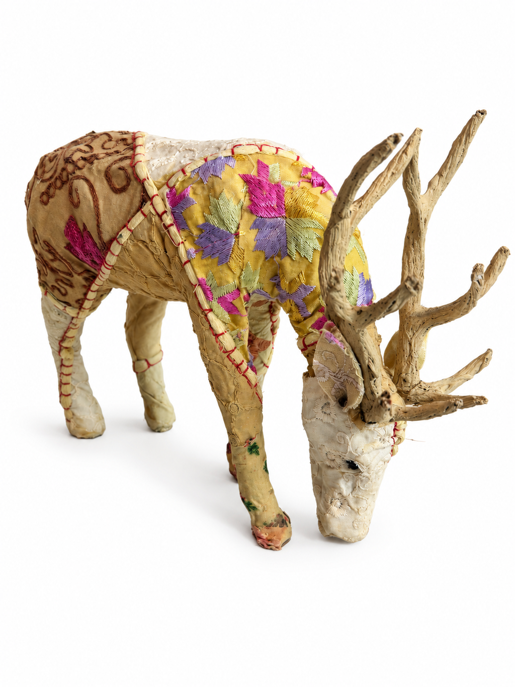 Bavarian Forest Stag Grazing - Sm - Beige Sari