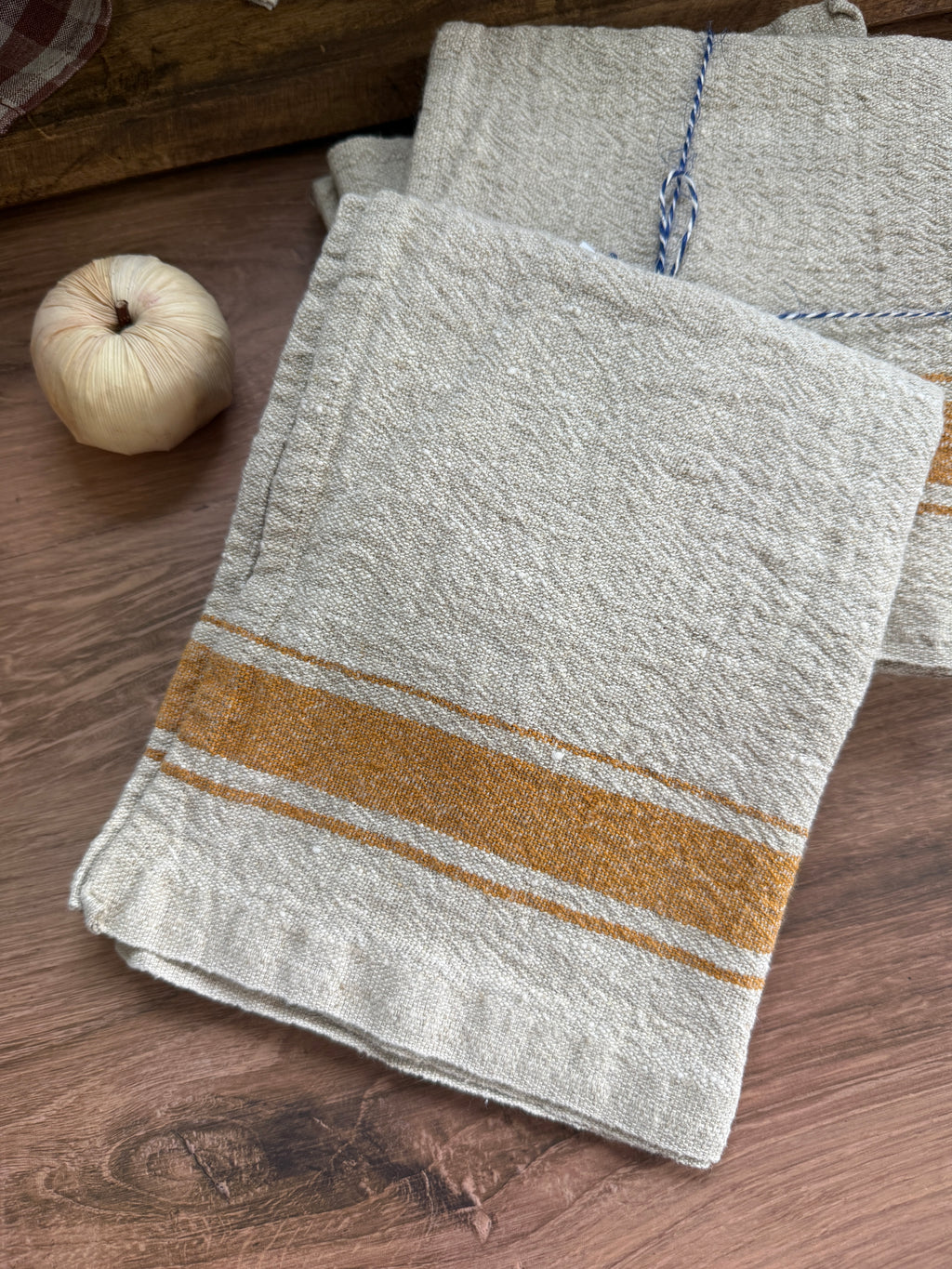 European Vintage-Inspired Linen Kitchen Towels