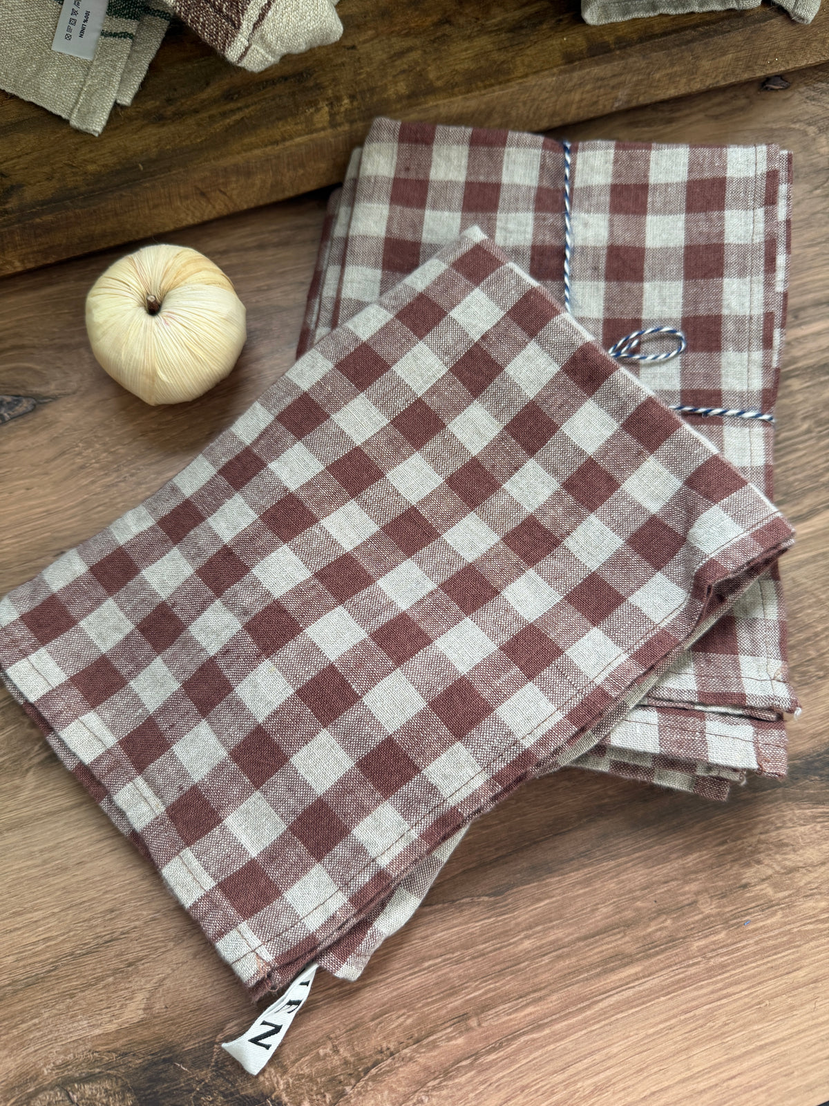 European Vintage-Inspired Linen Kitchen Towels