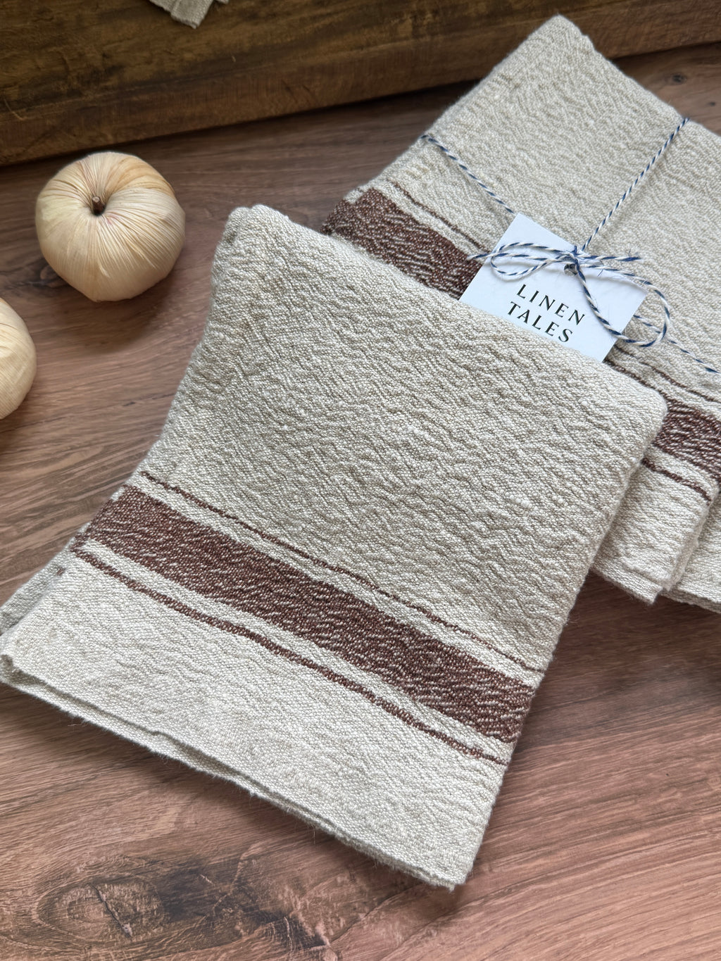 European Vintage-Inspired Linen Kitchen Towels