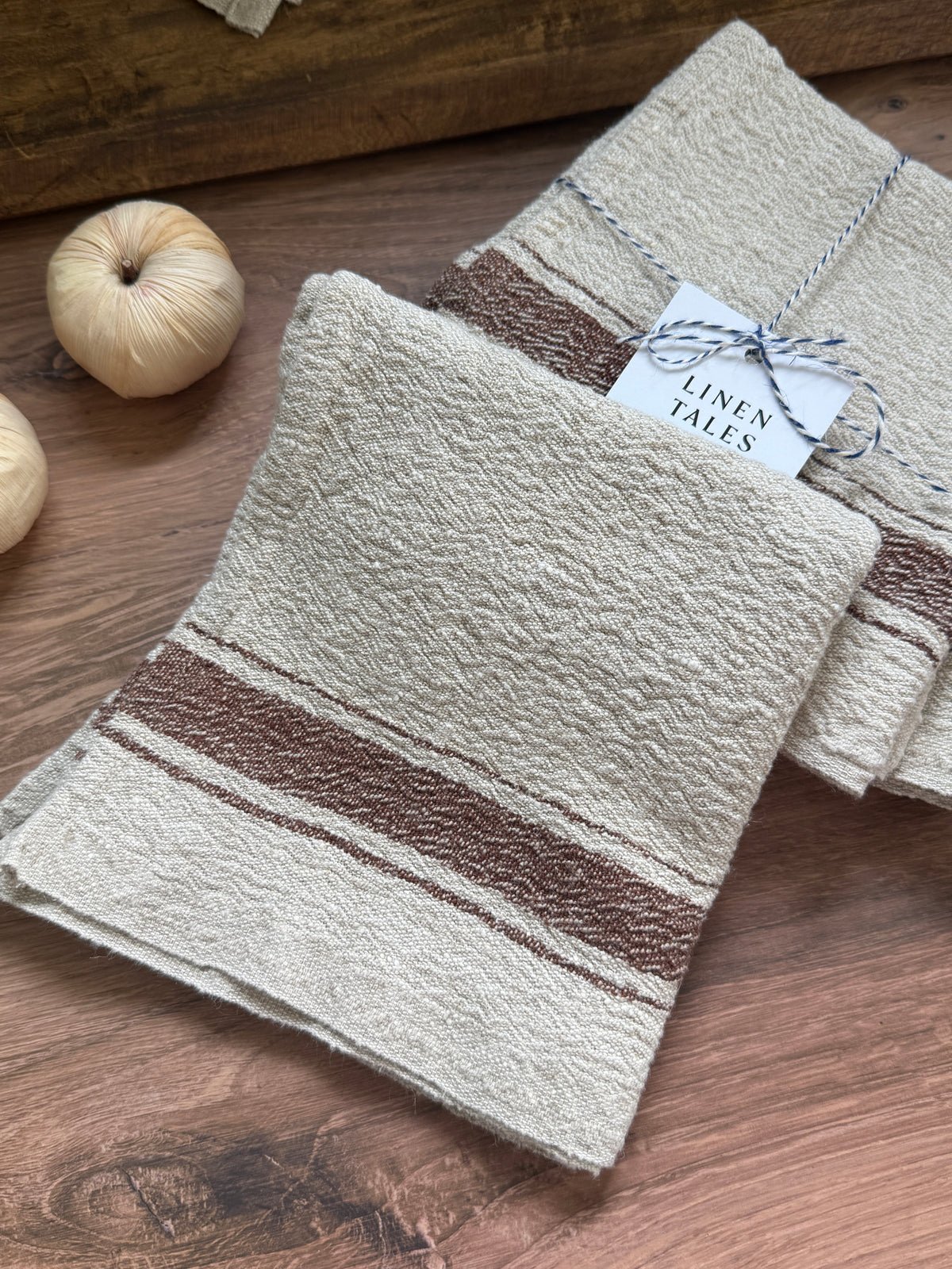 European Vintage-Inspired Linen Kitchen Towels