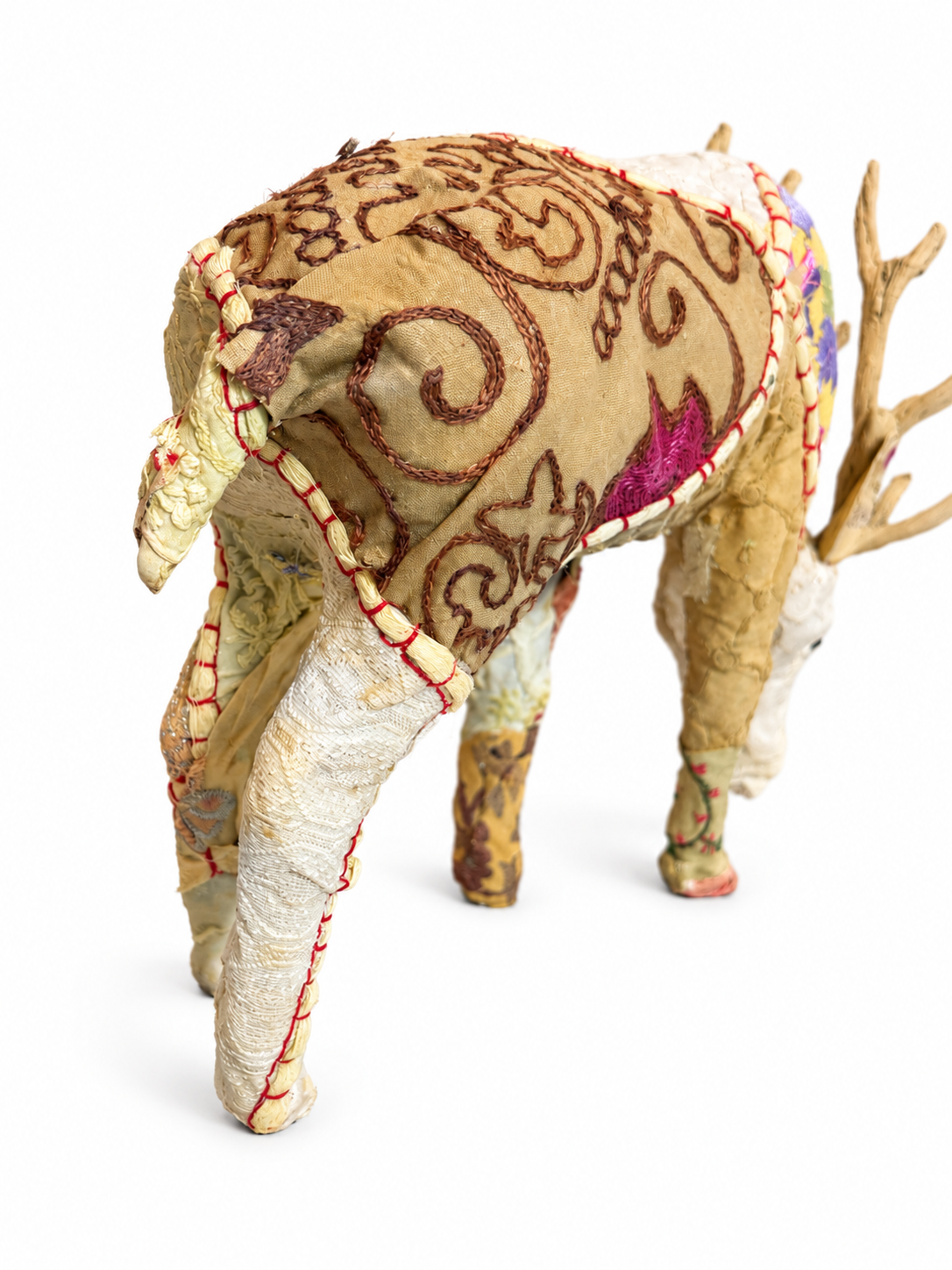 Bavarian Forest Stag Grazing - Sm - Beige Sari