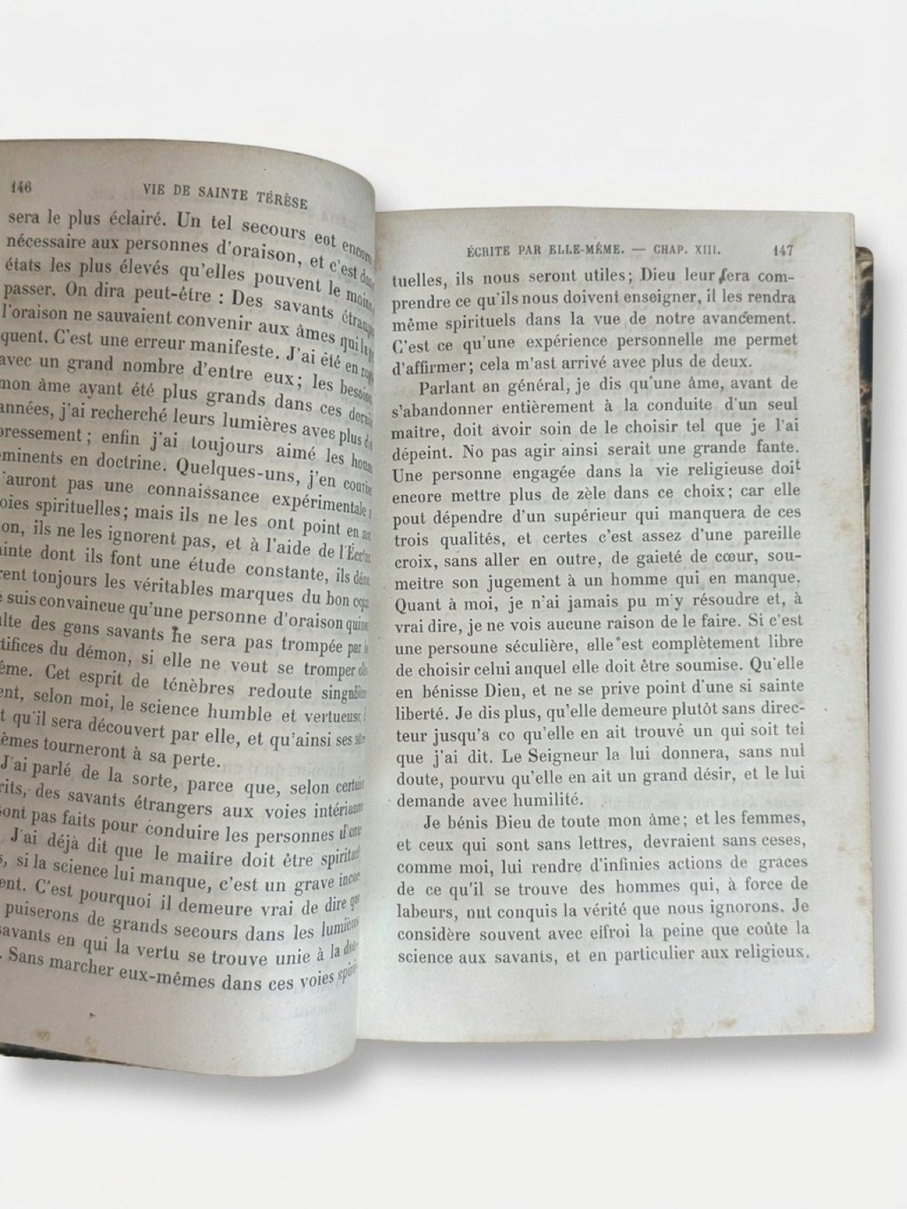 Antique French Leather-Bound “Œuvres de Sainte Thérèse” | 3-Volume Set | Paris, 1884–1885