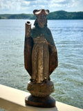 18th–19th Century Hand-Carved Polychrome Santo, Possibly St. John