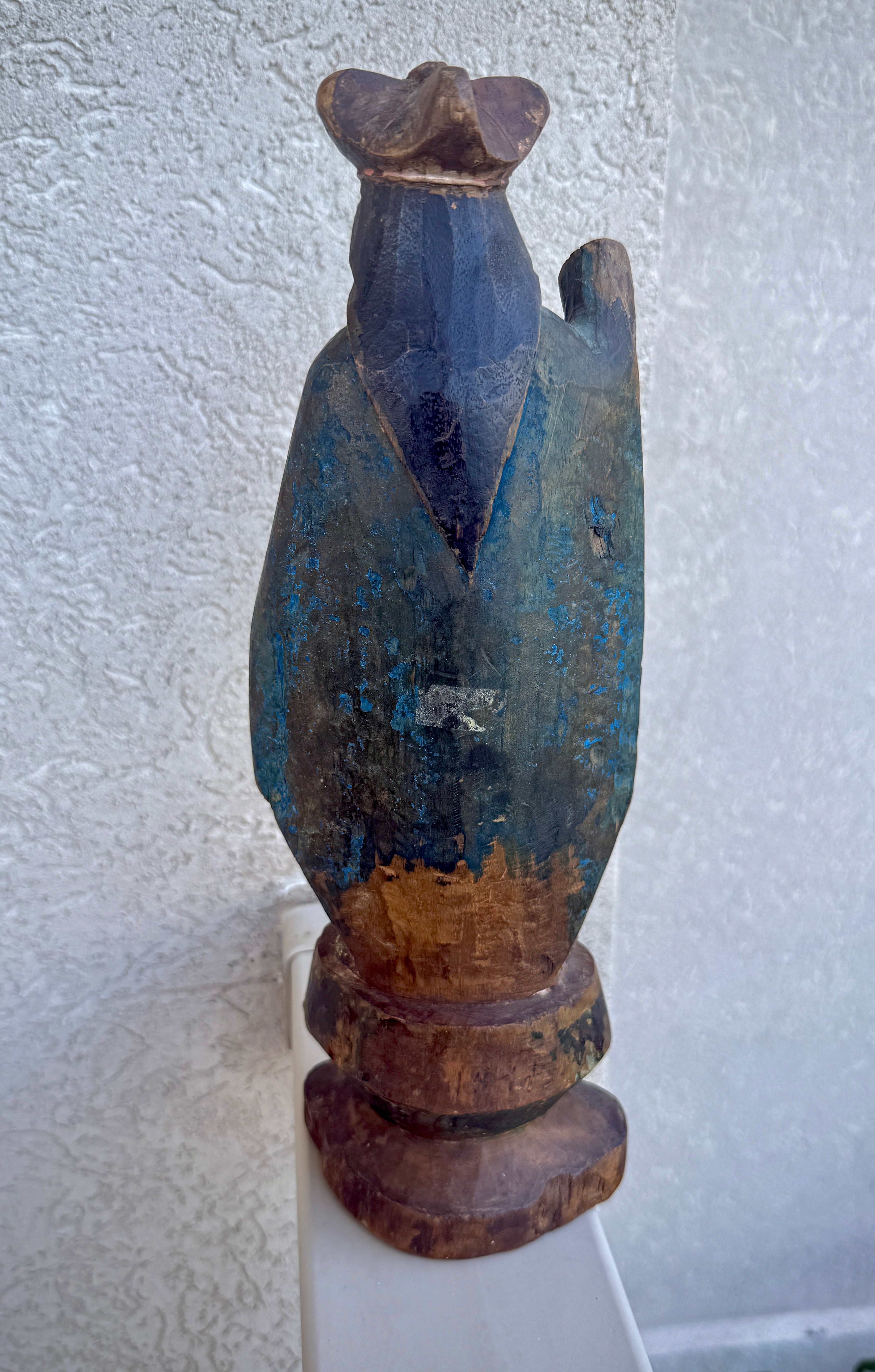 18th–19th Century Hand-Carved Polychrome Santo, Possibly St. John