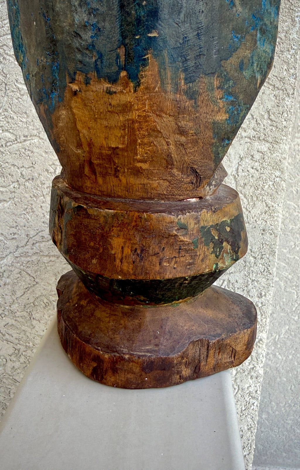 18th–19th Century Hand-Carved Polychrome Santo, Possibly St. John