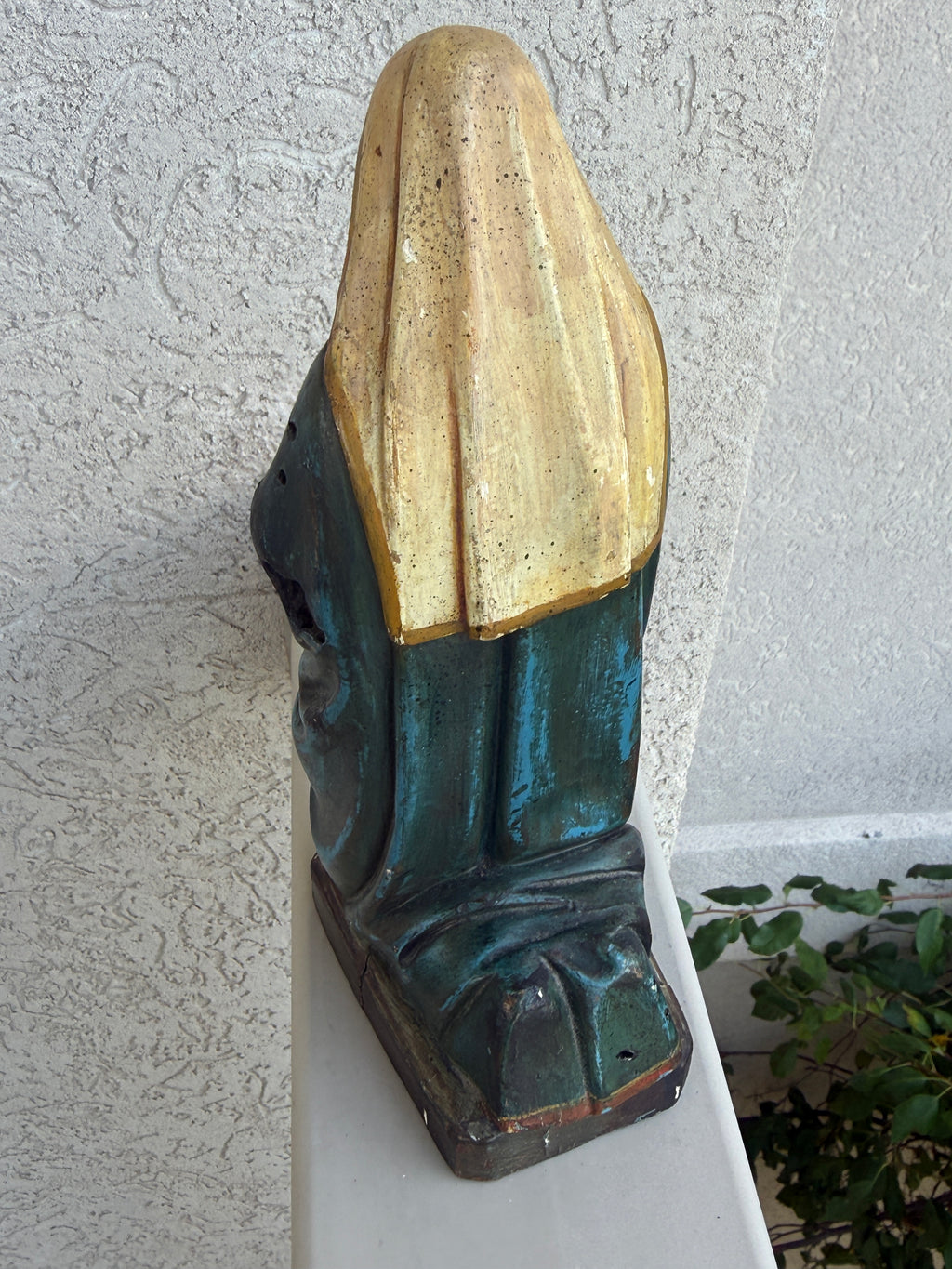 19th Century Our Lady of Sorrows Santo | Hand-Carved & Polychromed Wood Sculpture