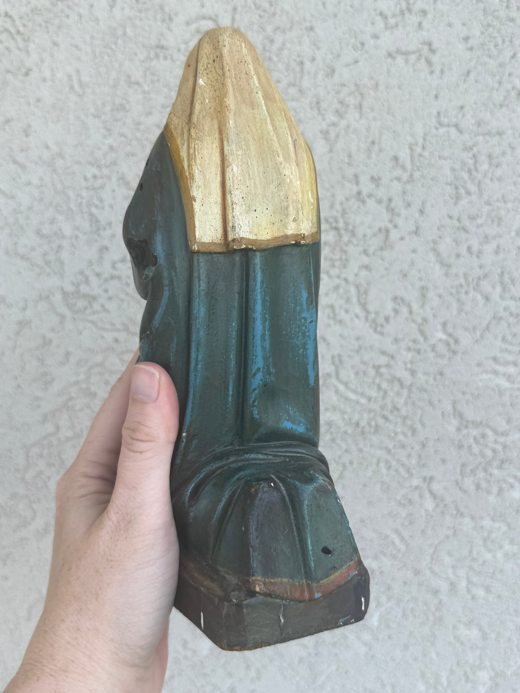 19th Century Our Lady of Sorrows Santo | Hand-Carved & Polychromed Wood Sculpture