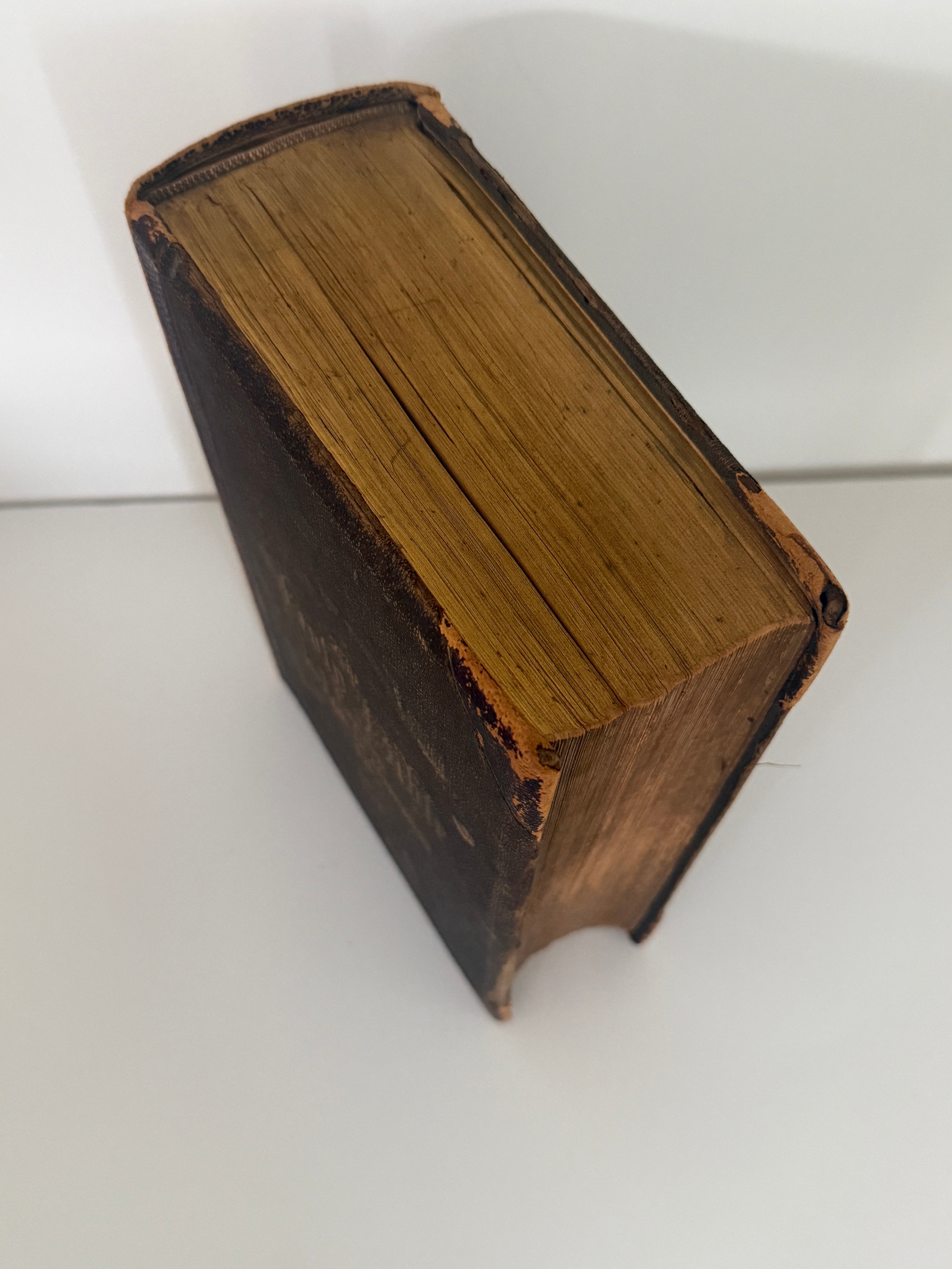 1873 Hitchcock's New and Complete Analysis of the Holy Bible | Full Leather Family Bible with Steel Engravings & Maps