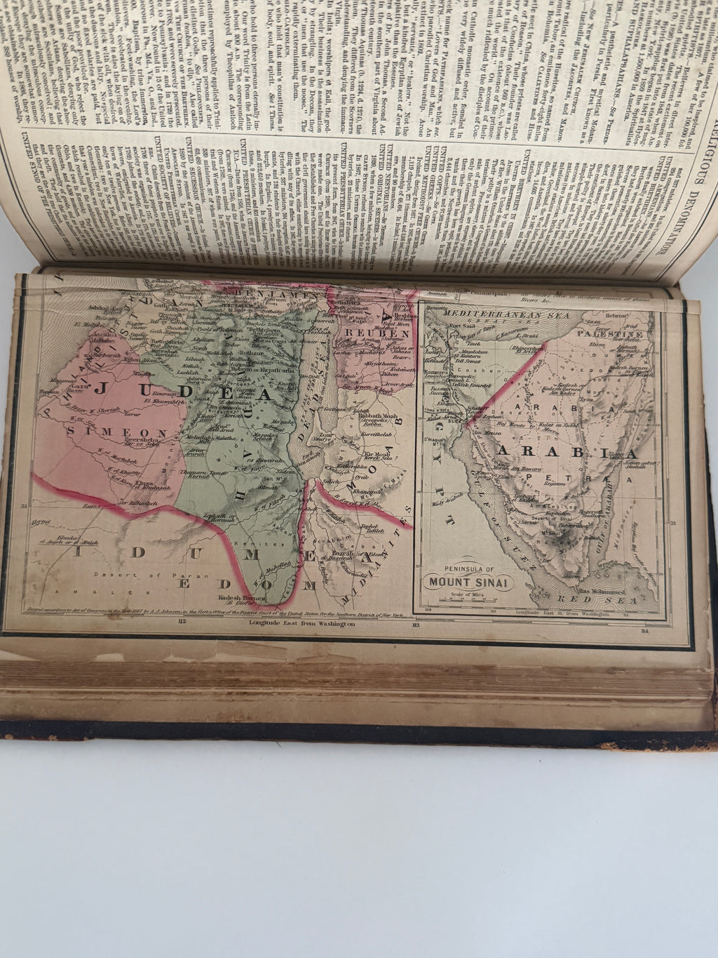 1873 Hitchcock's New and Complete Analysis of the Holy Bible | Full Leather Family Bible with Steel Engravings & Maps