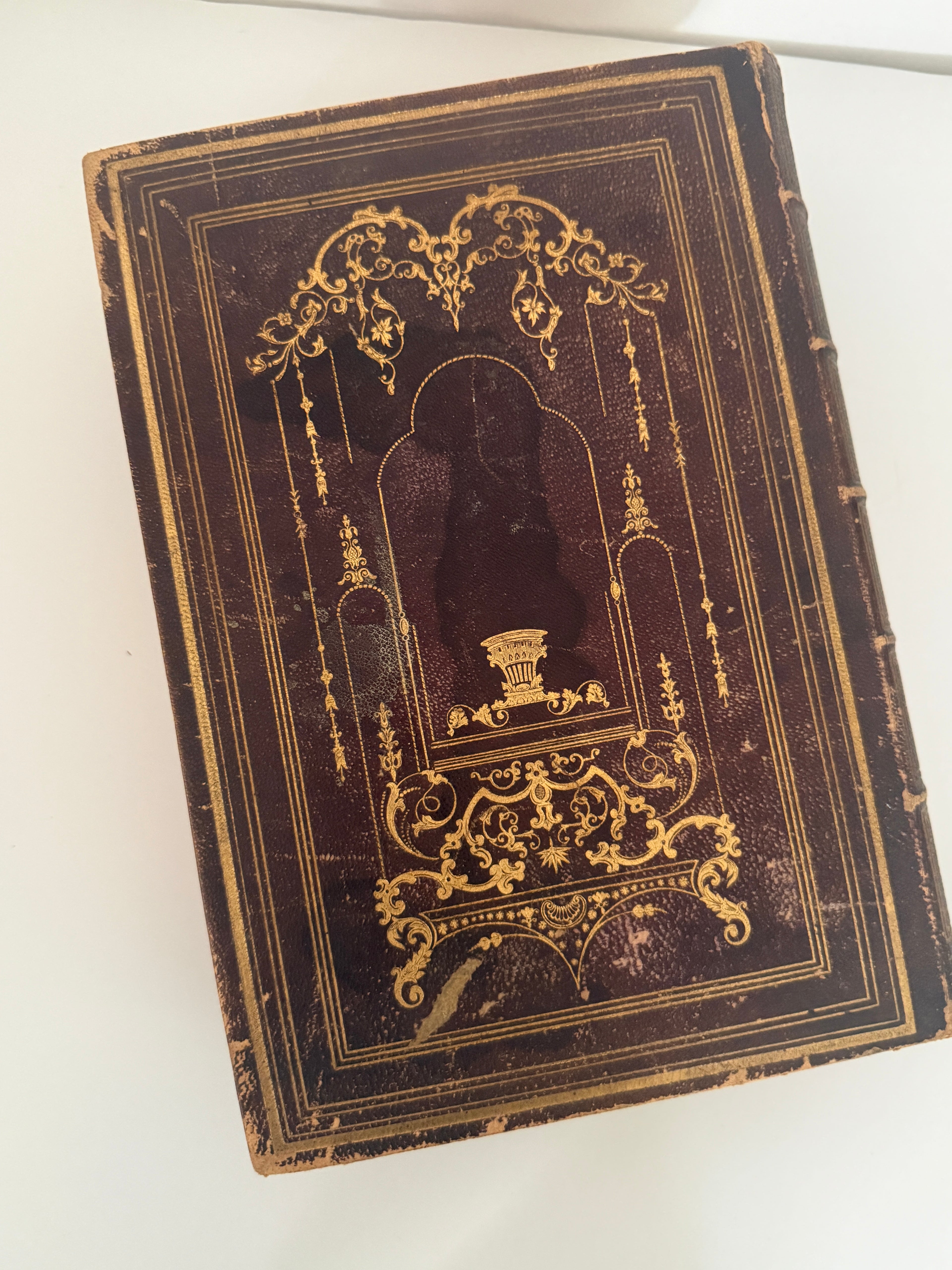 1854 Holy Bible | American Bible Society King James Version | Full Leather Family Bible