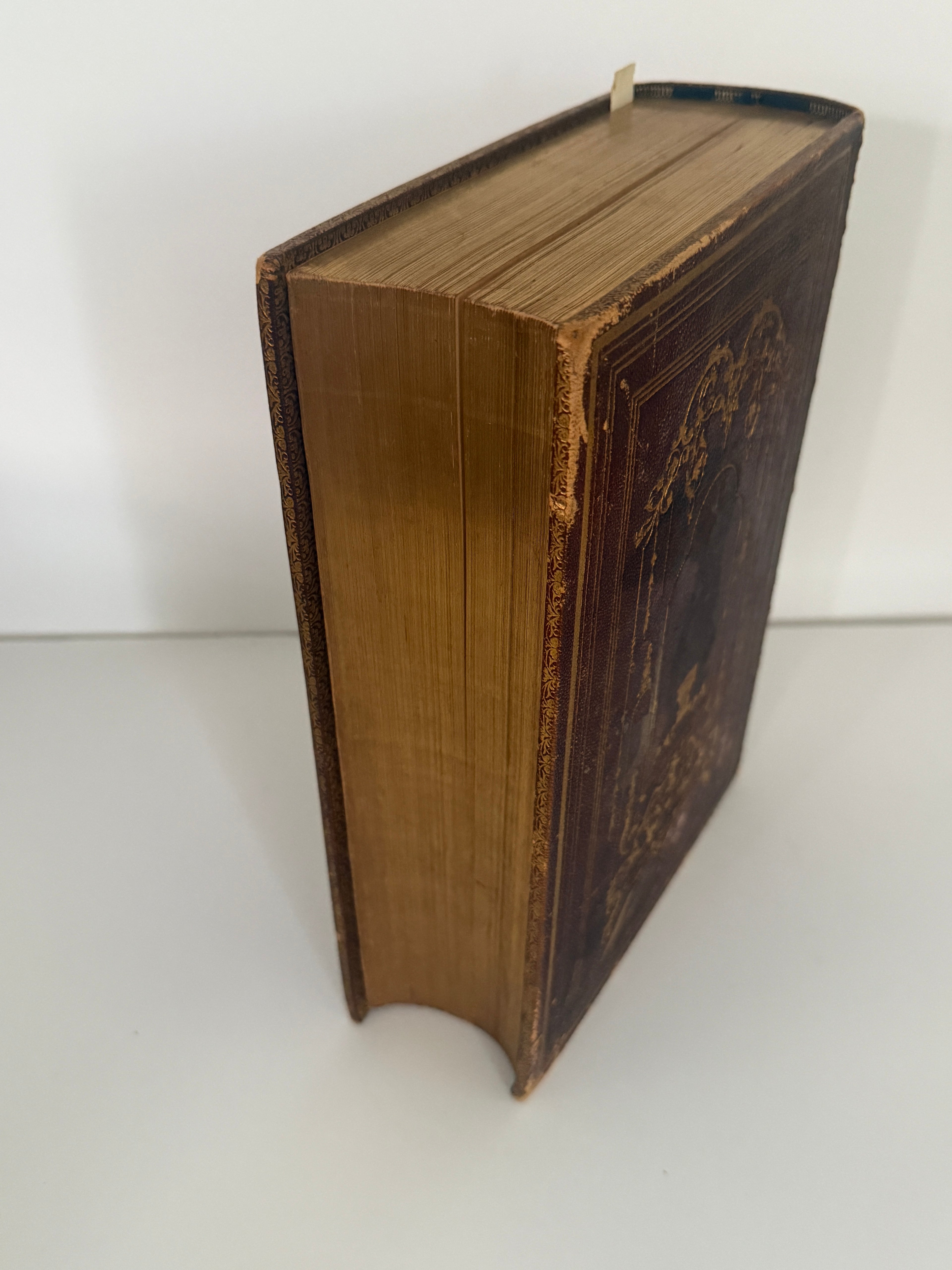 1854 Holy Bible | American Bible Society King James Version | Full Leather Family Bible