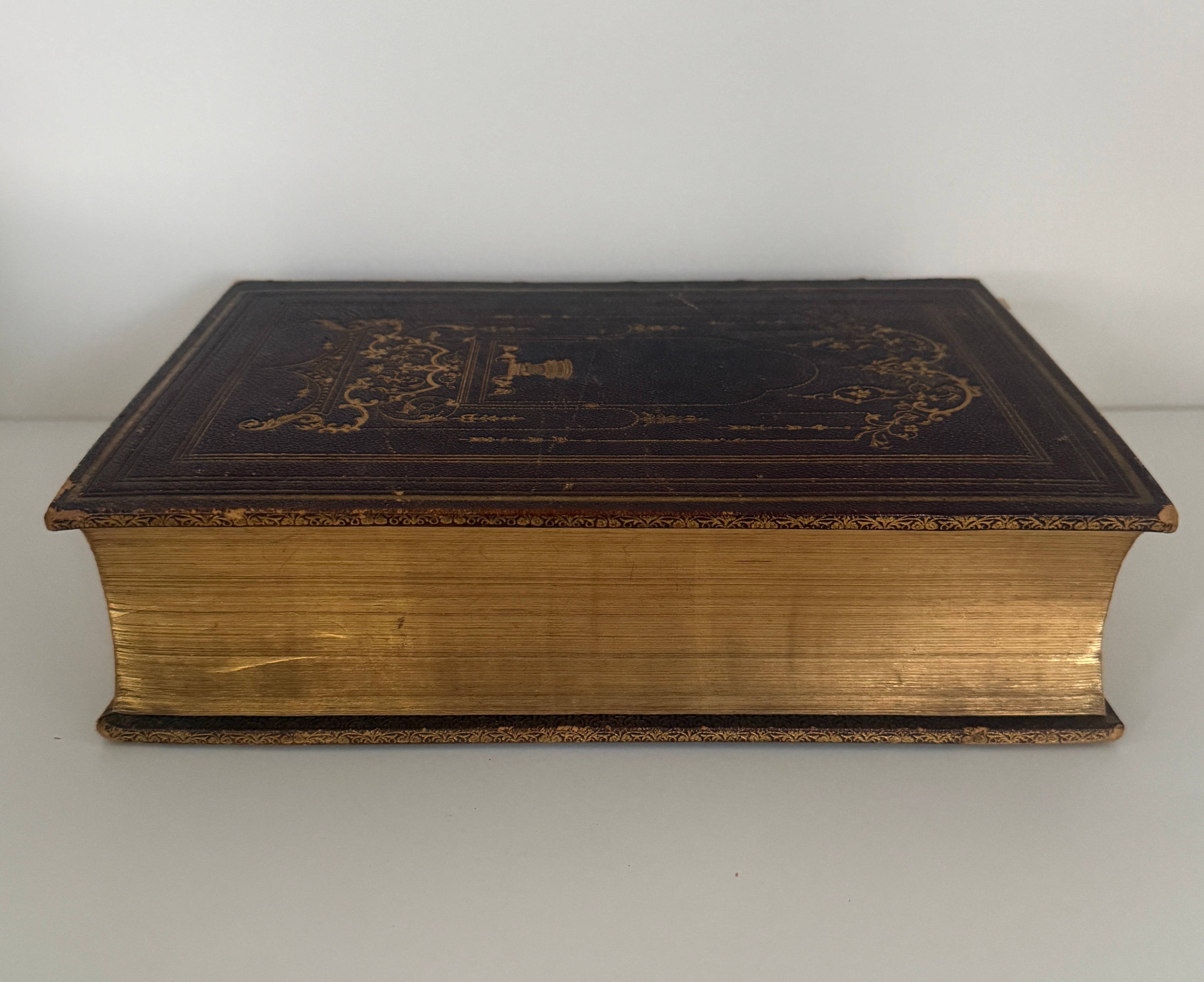 1854 Holy Bible | American Bible Society King James Version | Full Leather Family Bible