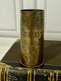 Antique French WWI 37mm Trench Art Shell Casing Verdun Oct 30-Nov 11 Perello