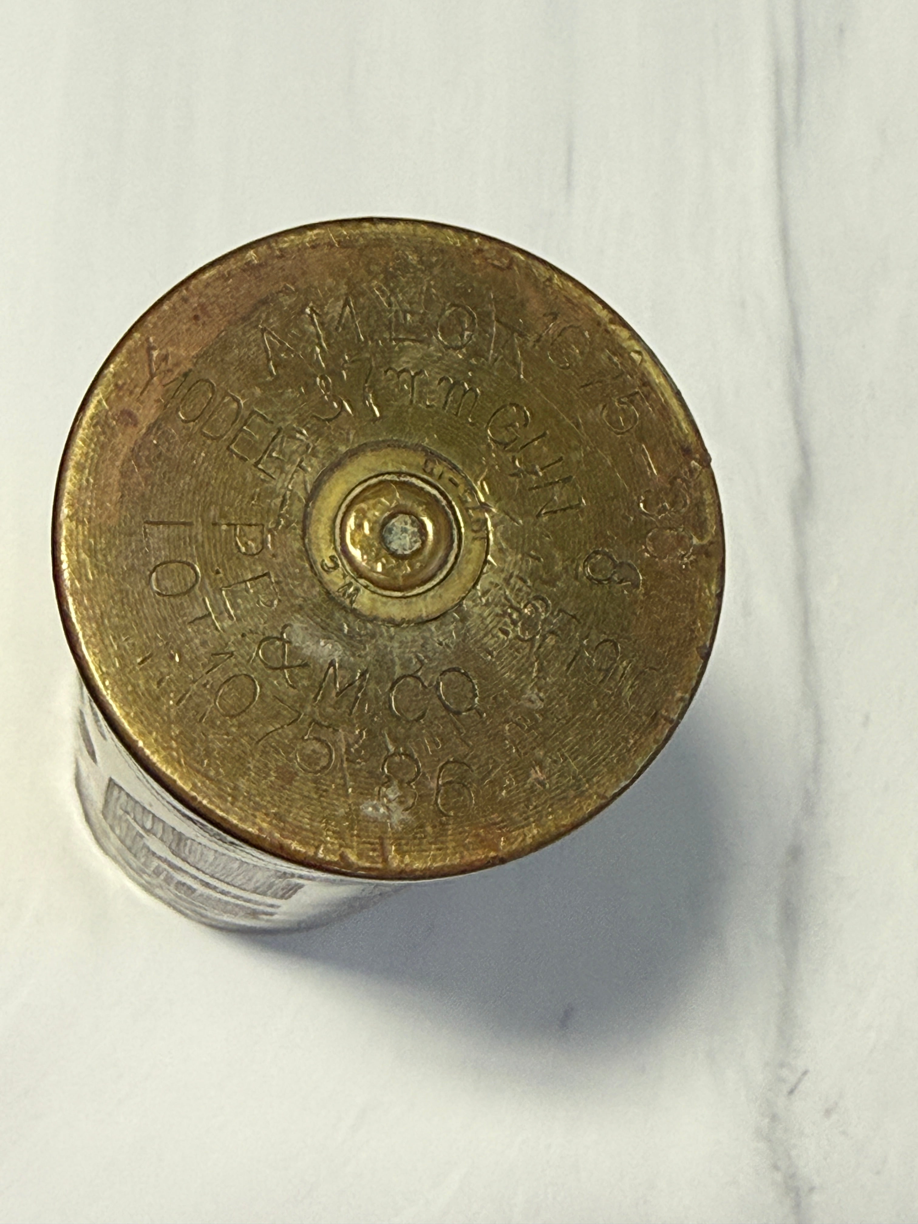 Antique French WWI 37mm Trench Art Shell Casing Verdun Oct 30-Nov 11 Perello