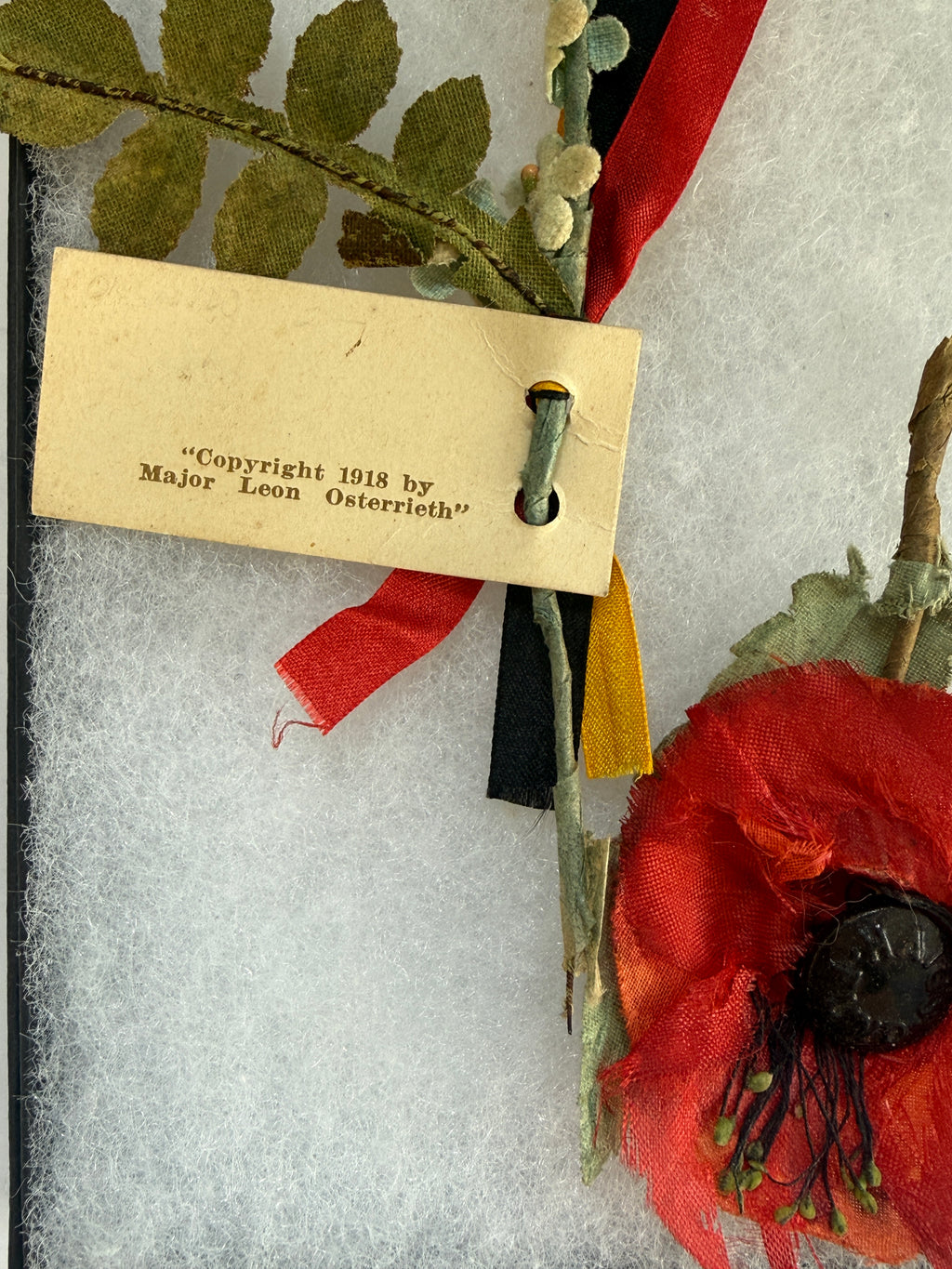 WWI Belgian Relief Fund "Belgian Babies" Corsage & Early Haig's Fund Silk Poppy