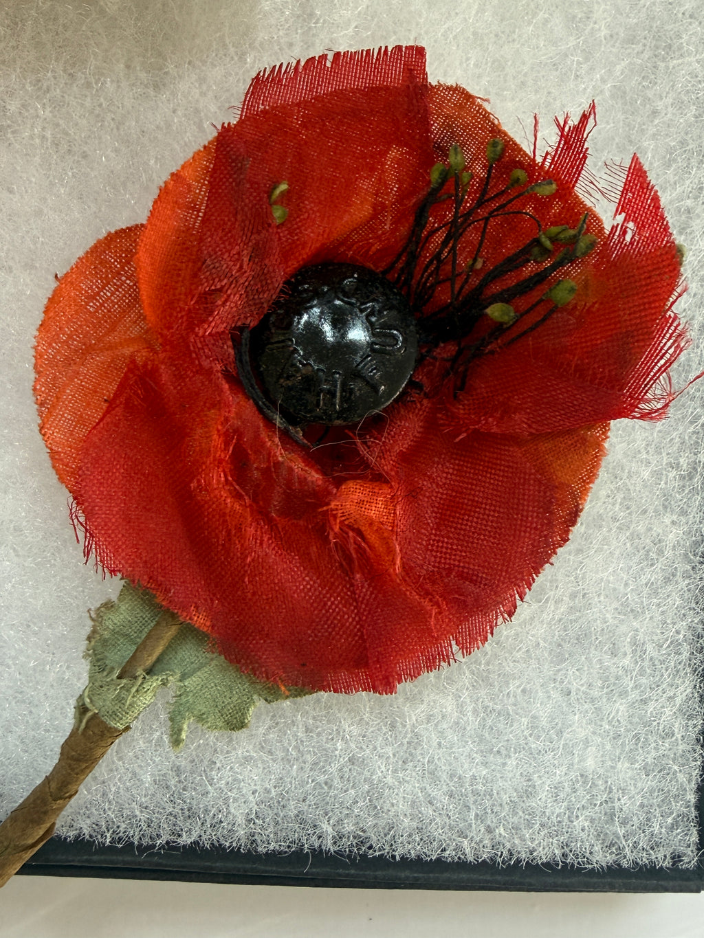 WWI Belgian Relief Fund "Belgian Babies" Corsage & Early Haig's Fund Silk Poppy