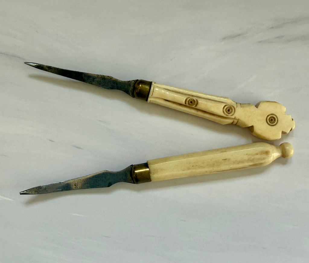 Hand-Carved Bone Art & Utility Tool Collection | WWII-Era Military Provenance
