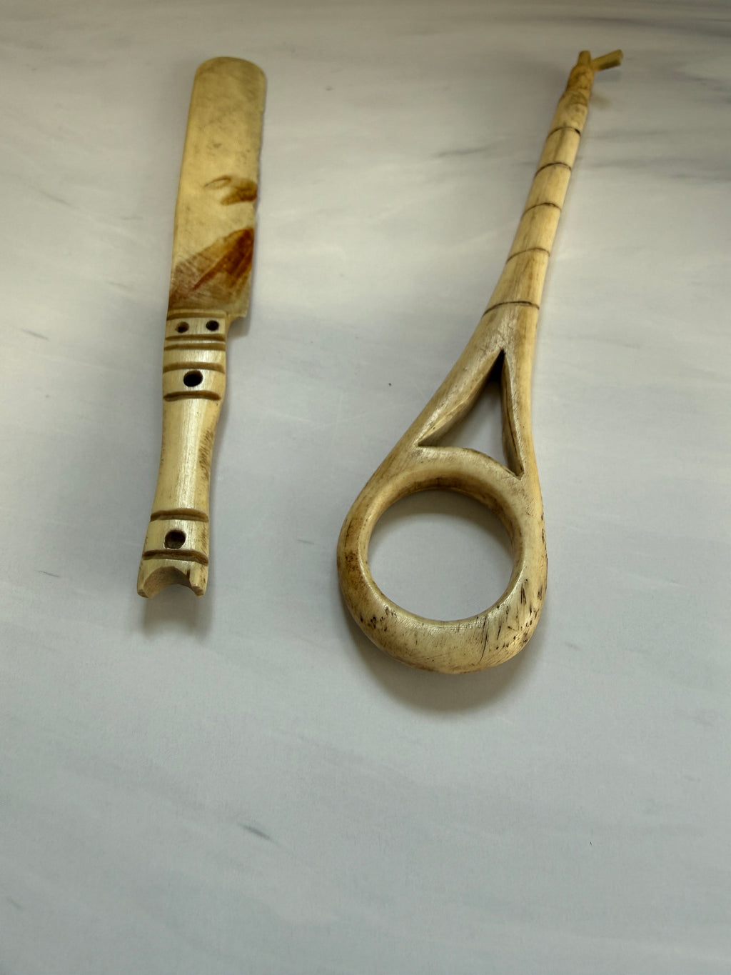 Hand-Carved Bone Art & Utility Tool Collection | WWII-Era Military Provenance