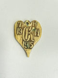 WWI Carved Bone Heart Pendant | Trench Art |