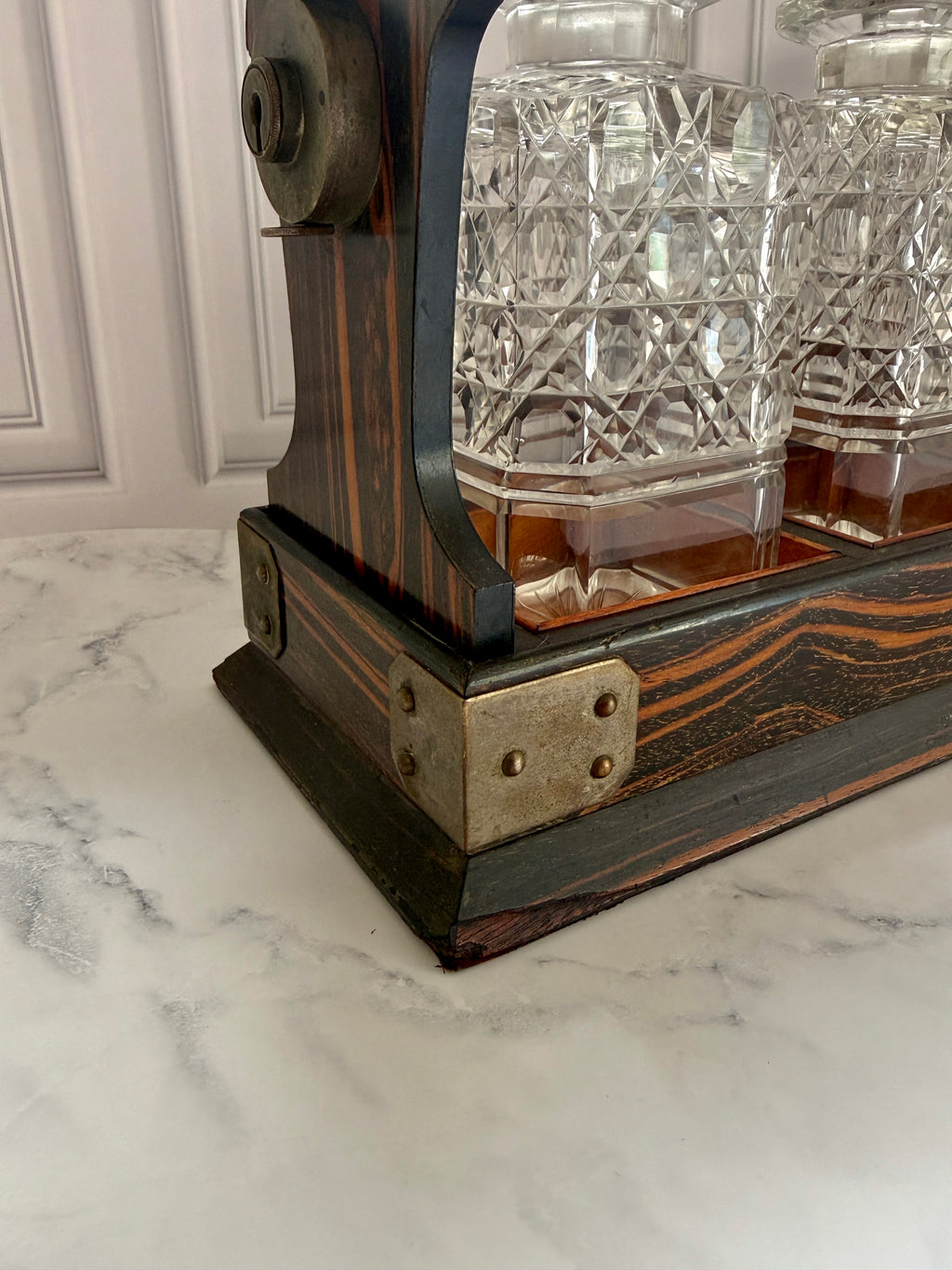 Antique Betjemann’s Patent Three-Bottle Tantalus | London