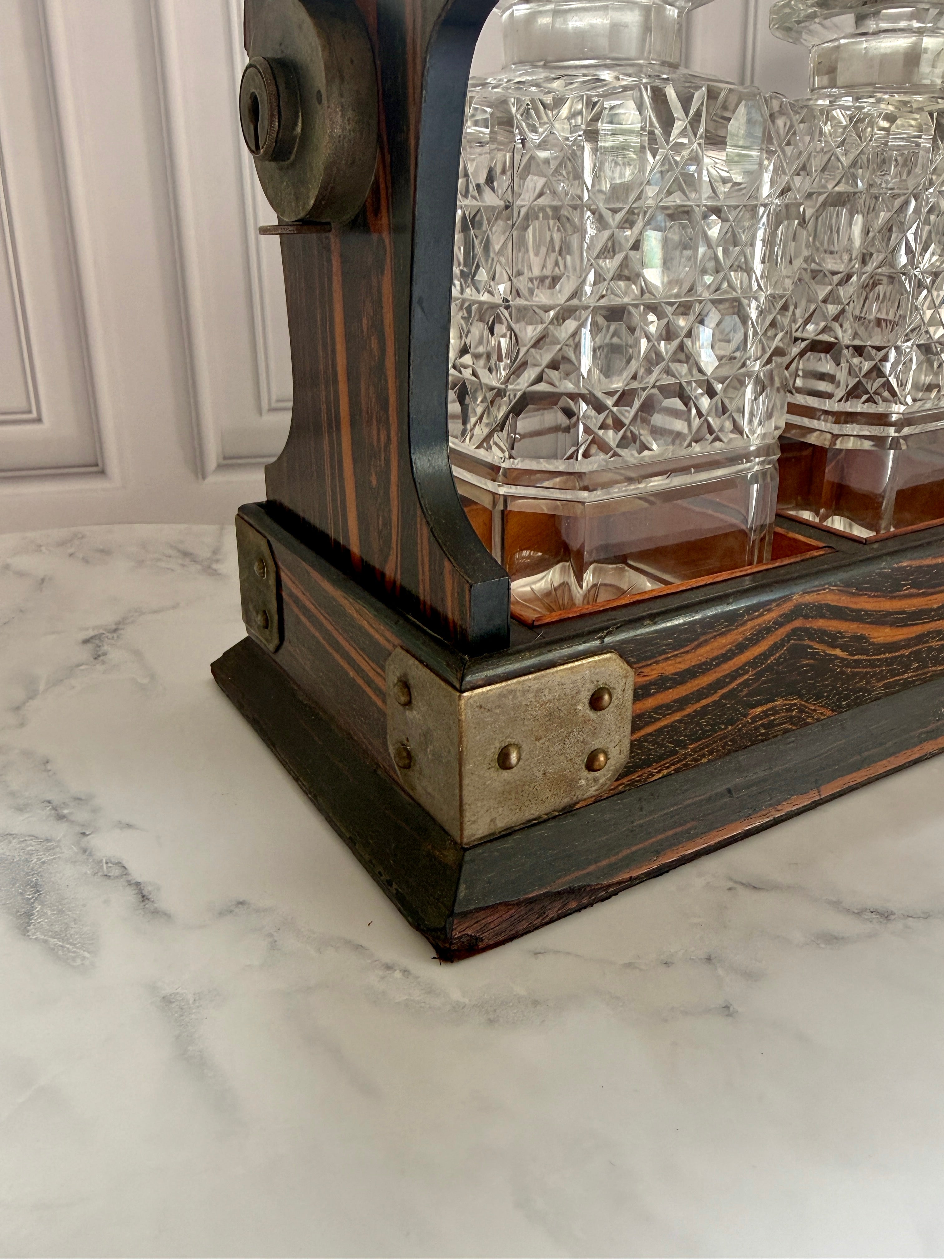 Antique Betjemann’s Patent Three-Bottle Tantalus | London