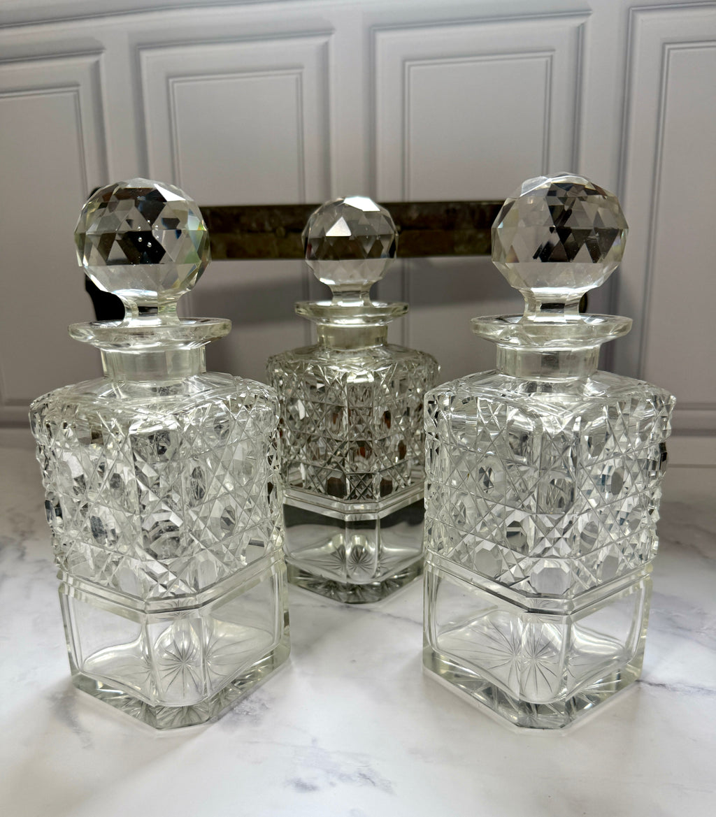 Antique Betjemann’s Patent Three-Bottle Tantalus | London