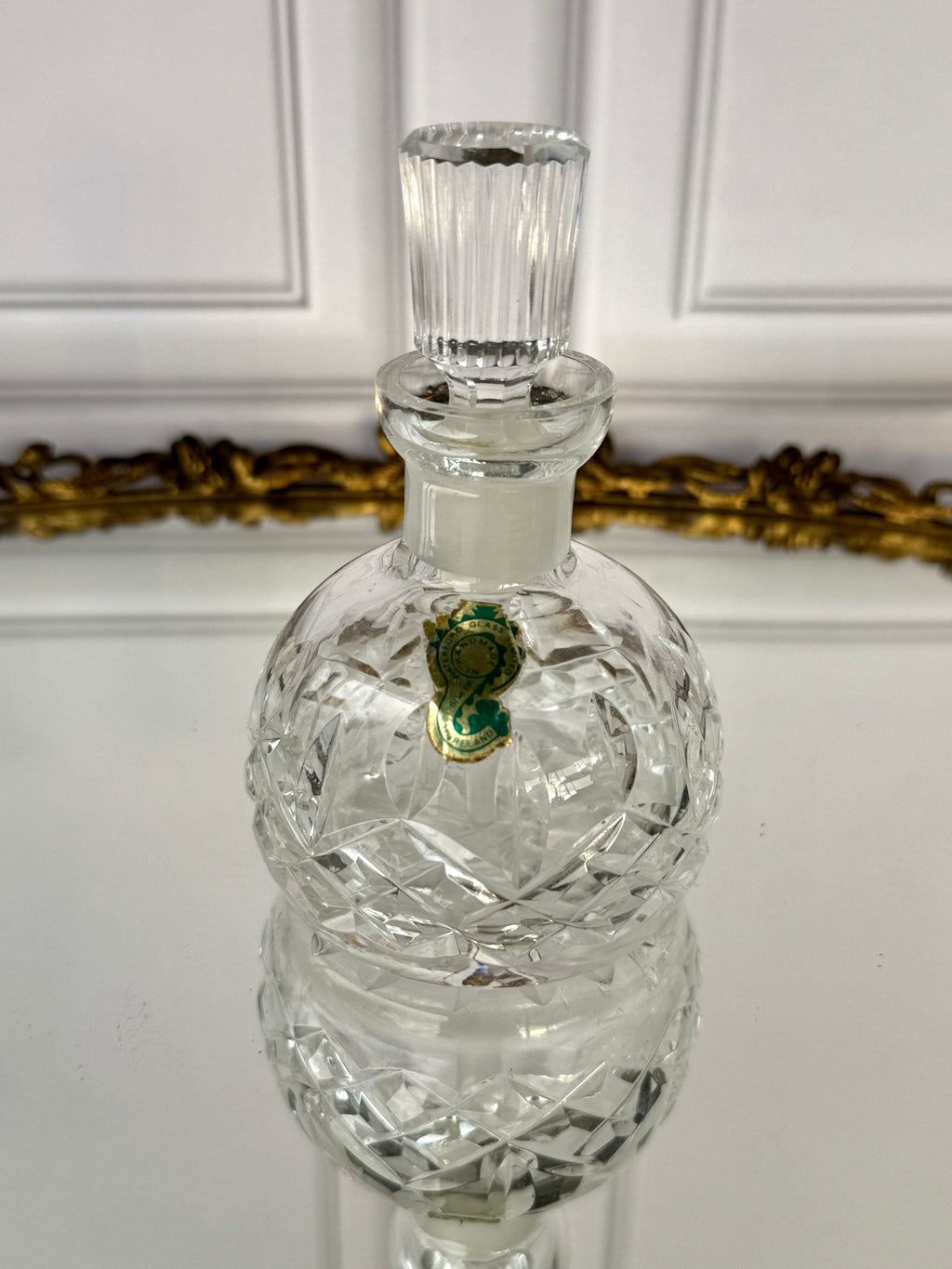Vintage Waterford Crystal Perfume Bottle with Stopper – Original Ireland Label