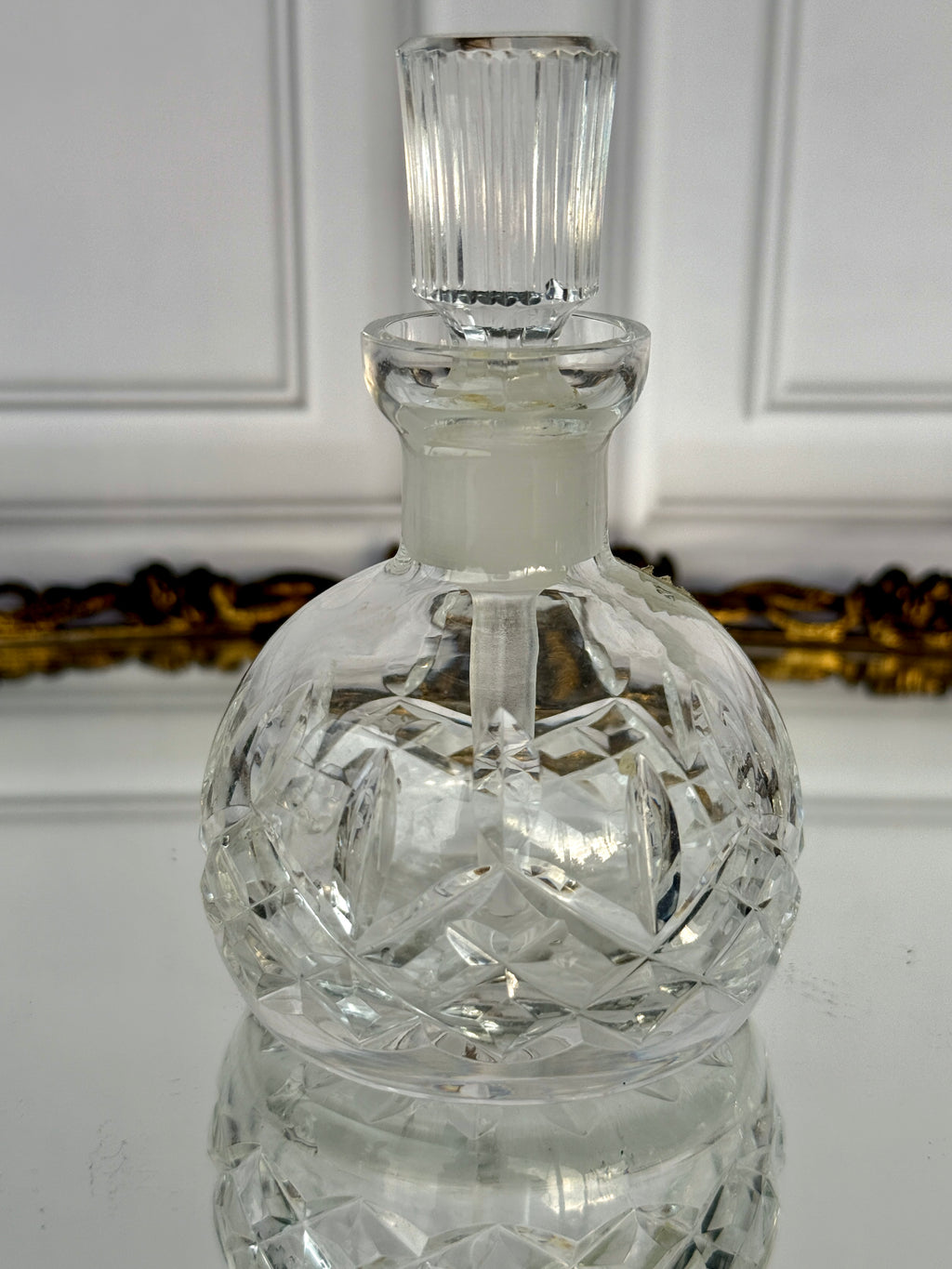 Vintage Waterford Crystal Perfume Bottle with Stopper – Original Ireland Label