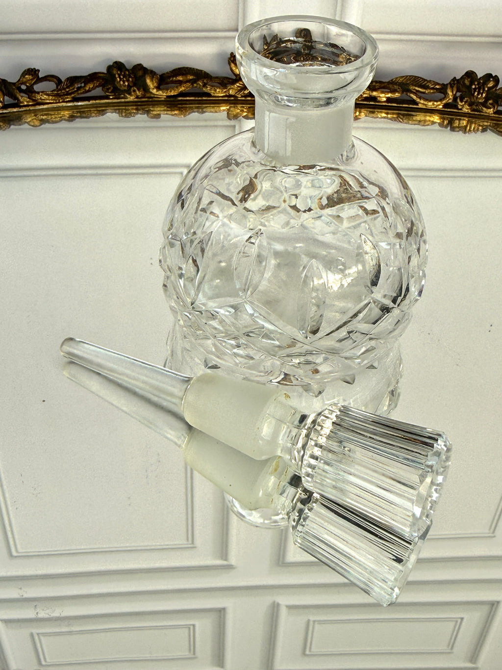 Vintage Waterford Crystal Perfume Bottle with Stopper – Original Ireland Label