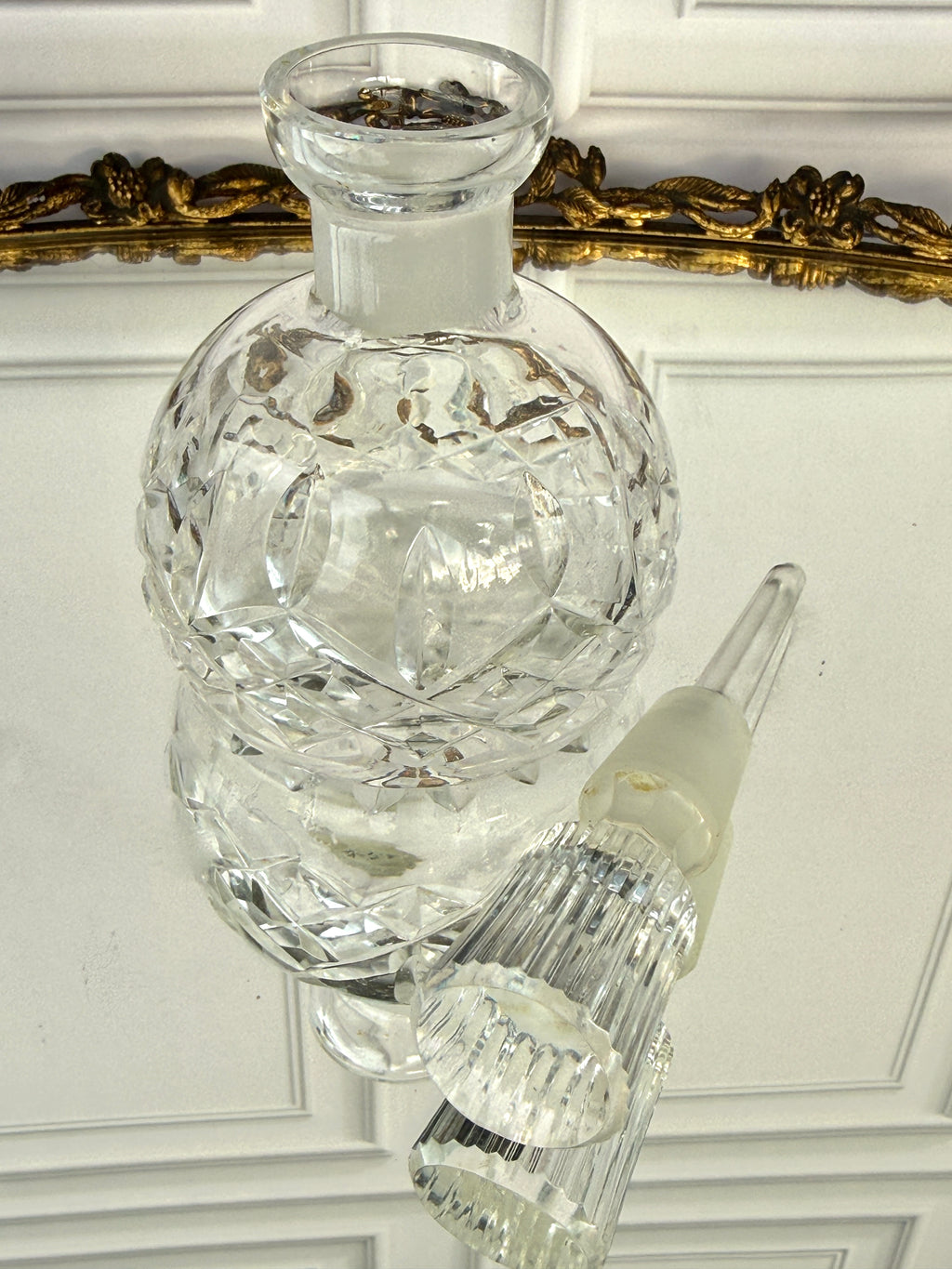 Vintage Waterford Crystal Perfume Bottle with Stopper – Original Ireland Label