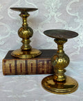 Vintage Heavy Brass Altar Candlesticks – Pair