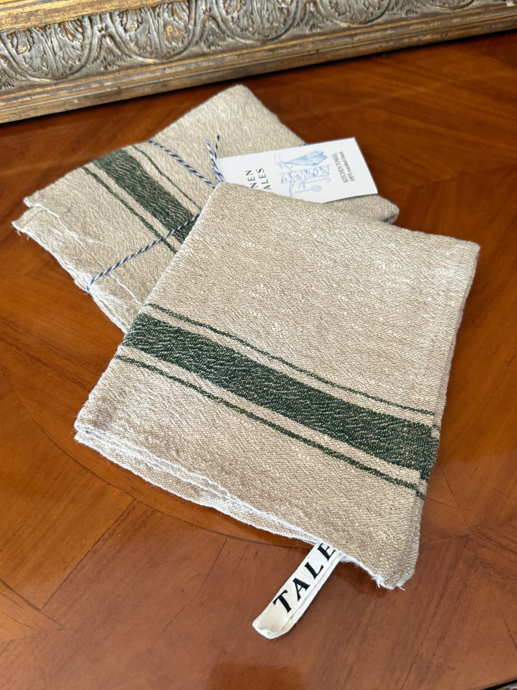 European Vintage-Inspired Linen Kitchen Towels